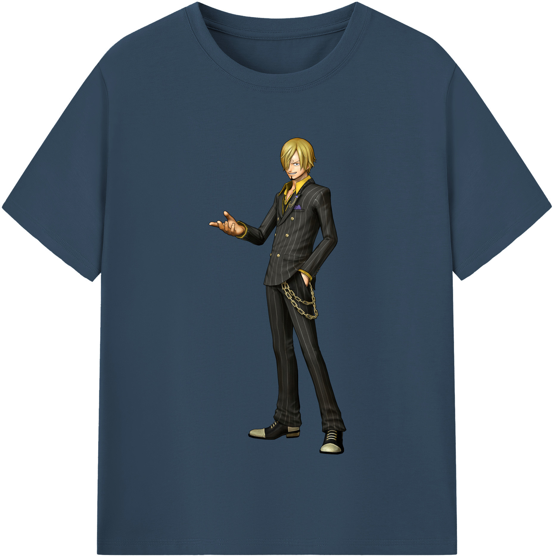 ワンピース サンジ ONE PIECE Sanji 綿100％半袖Tシャツ（フロントプリント）