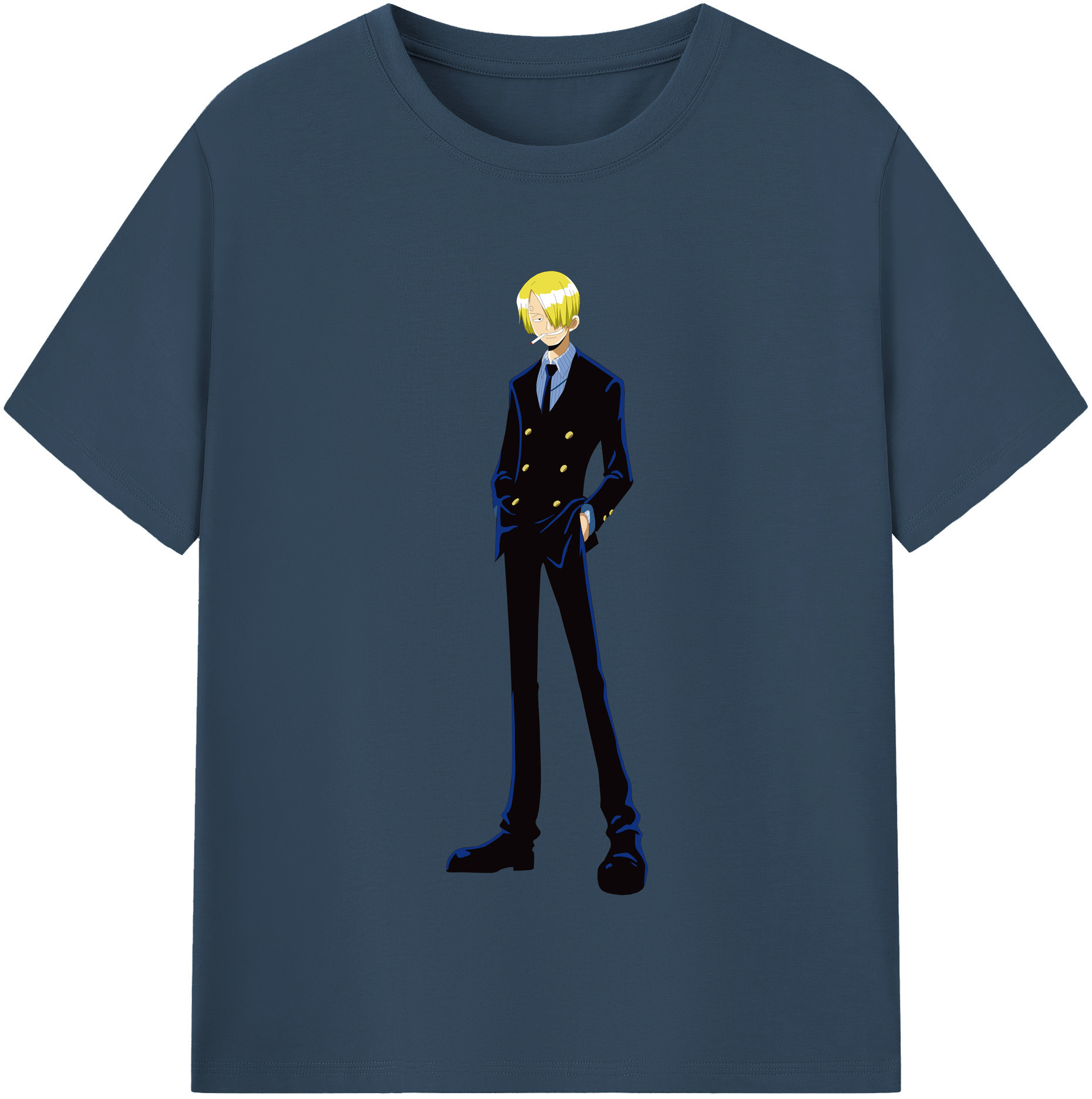ワンピース サンジ ONE PIECE Sanji 綿100％半袖Tシャツ（フロントプリント）