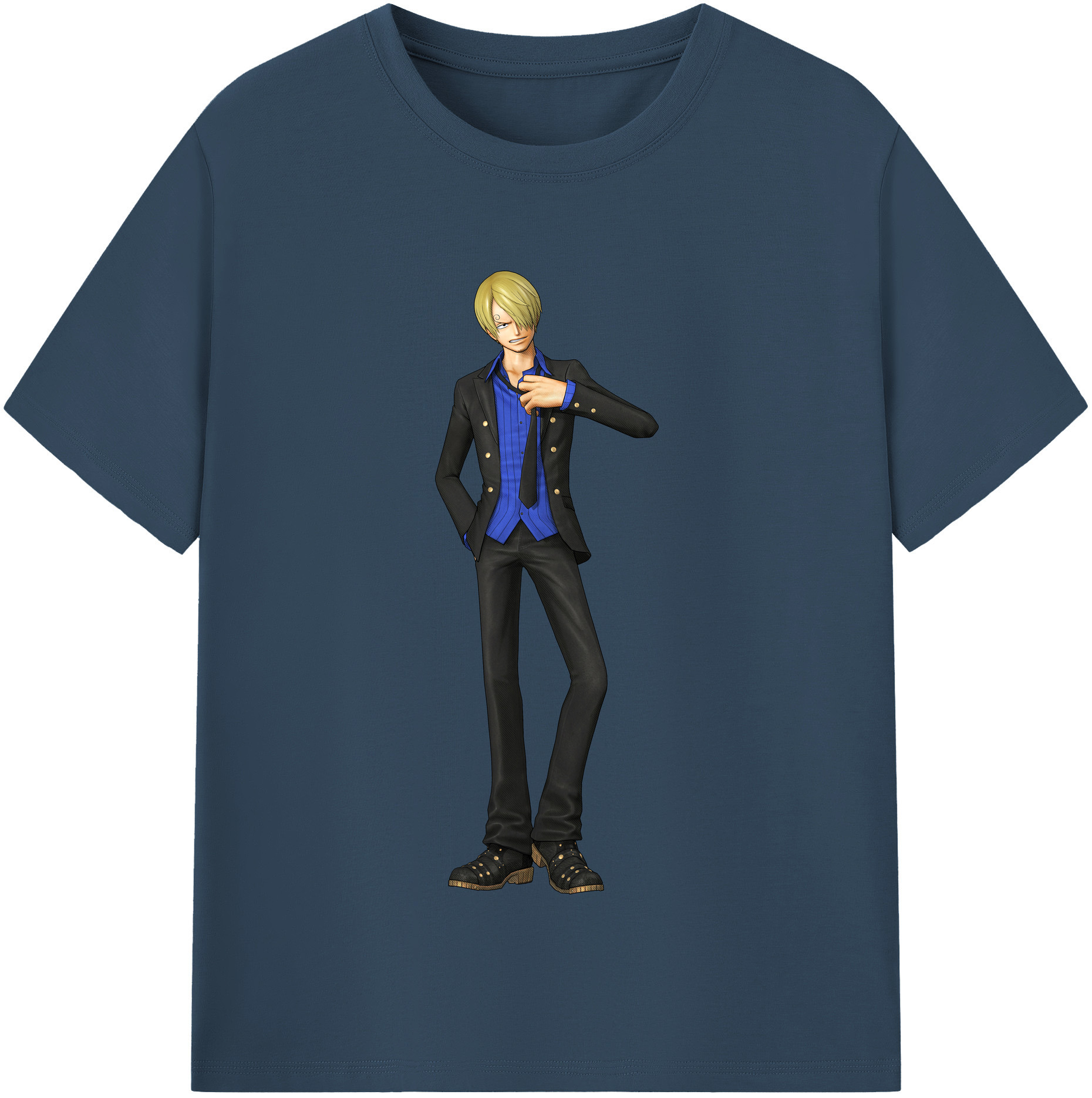 ワンピース サンジ ONE PIECE Sanji 綿100％半袖Tシャツ（フロントプリント）