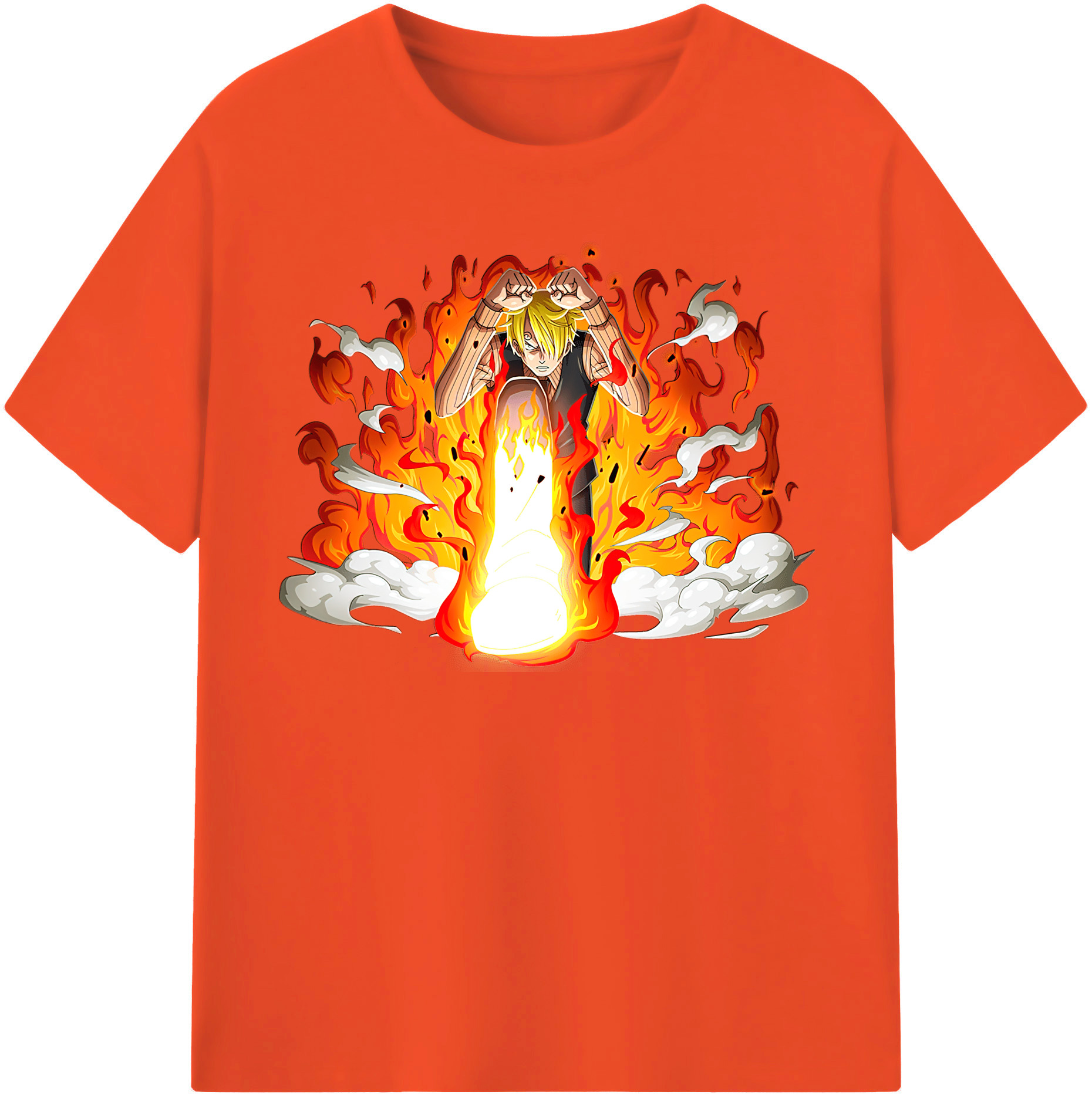 ワンピース サンジ ONE PIECE Sanji 綿100％半袖Tシャツ（フロントプリント）
