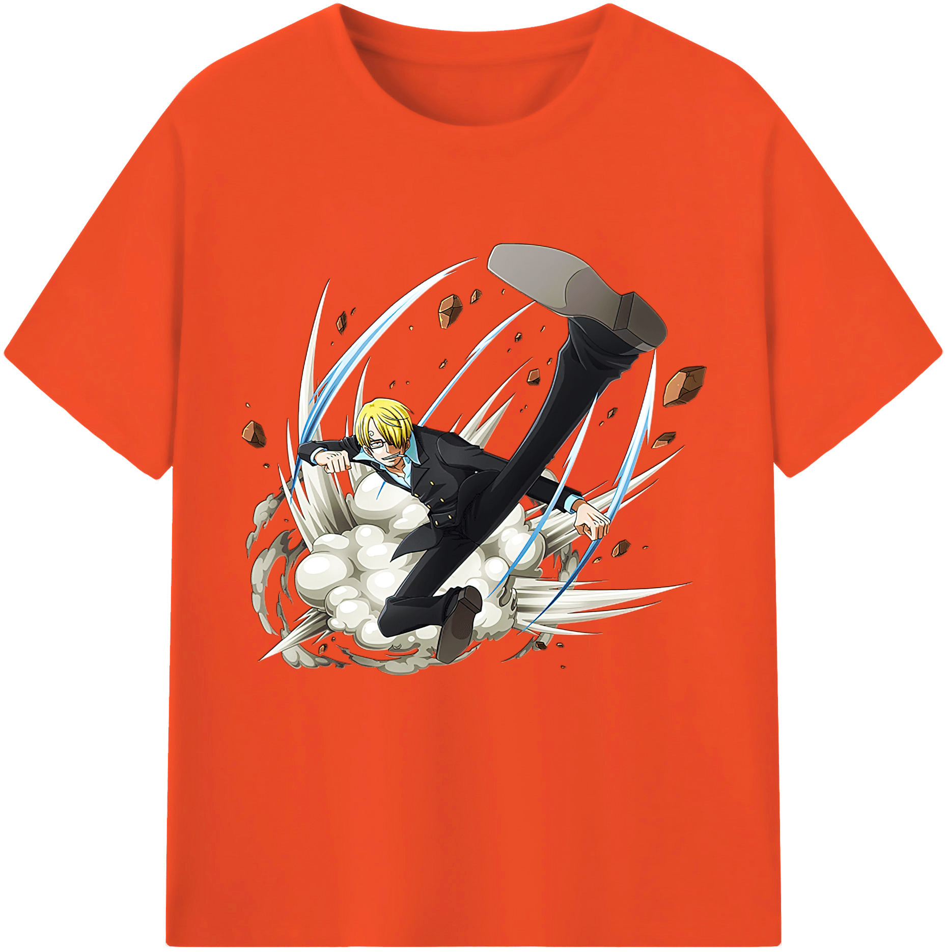 ワンピース サンジ ONE PIECE Sanji 綿100％半袖Tシャツ（フロントプリント）