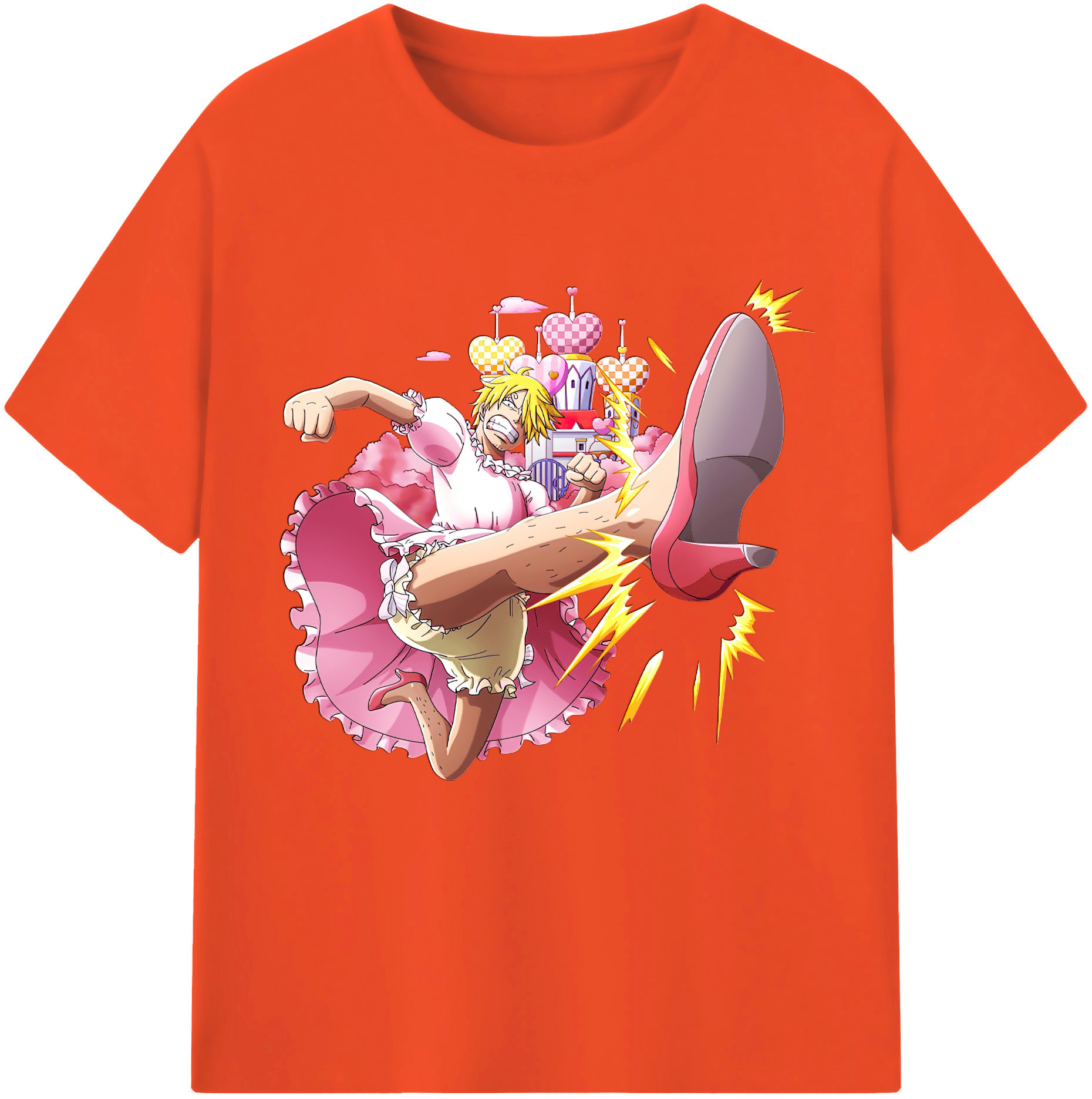 ワンピース サンジ ONE PIECE Sanji 綿100％半袖Tシャツ（フロントプリント）