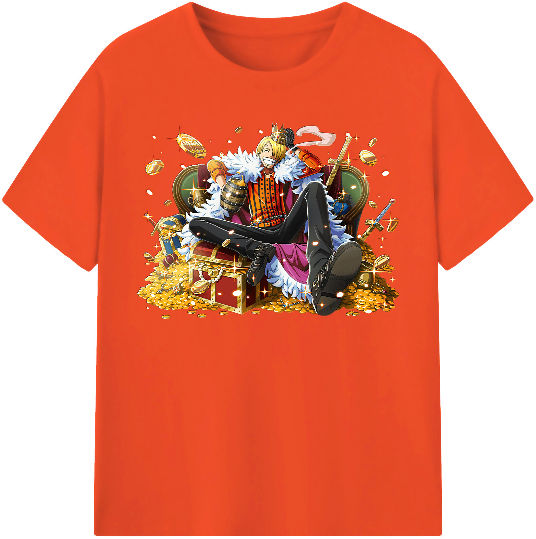 ワンピース サンジ ONE PIECE Sanji 綿100％半袖Tシャツ（フロントプリント）