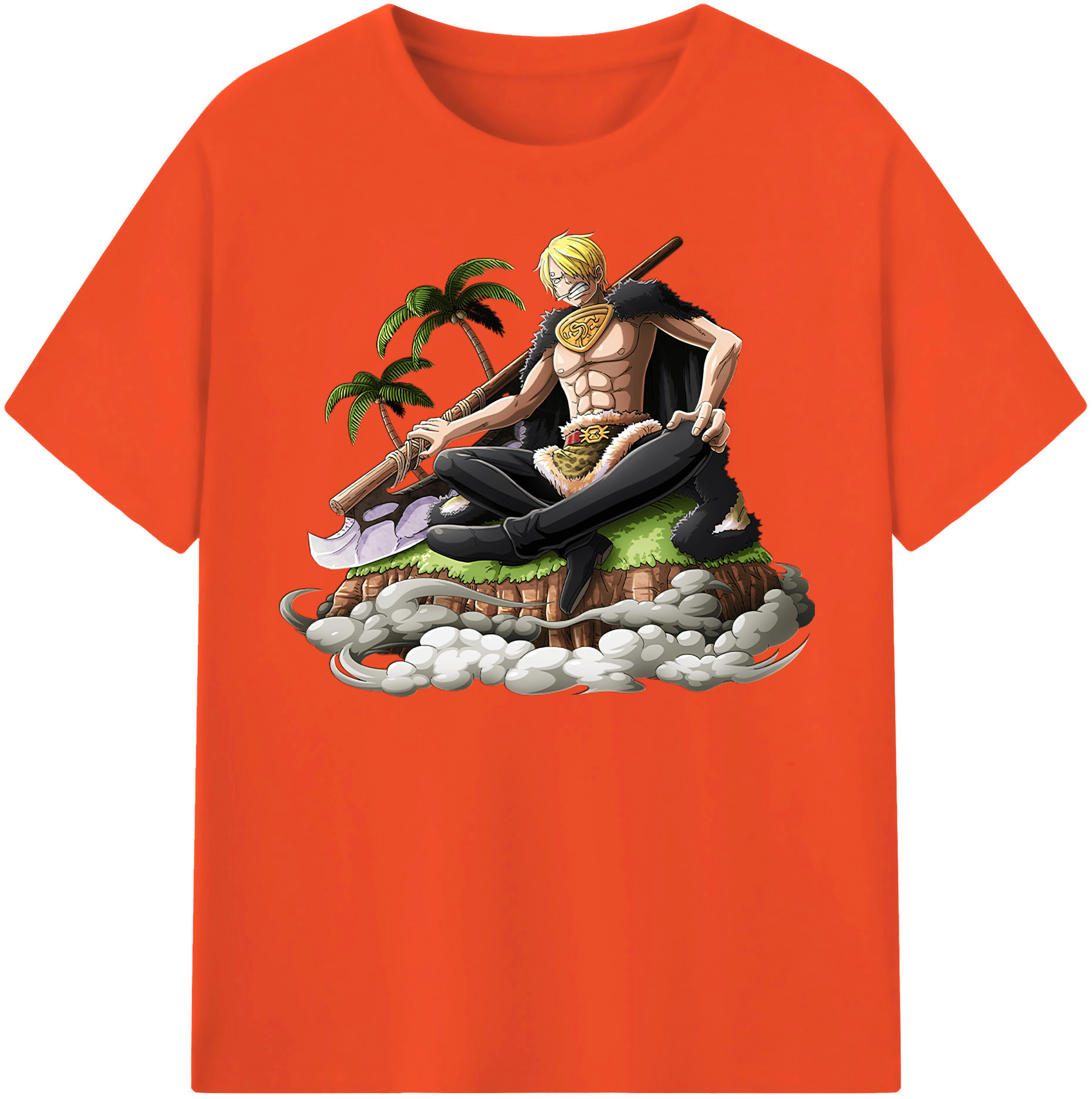 ワンピース サンジ ONE PIECE Sanji 綿100％半袖Tシャツ（フロントプリント）