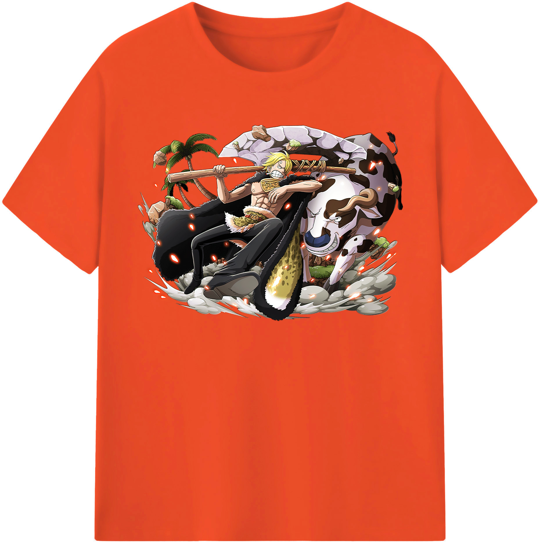 ワンピース サンジ ONE PIECE Sanji 綿100％半袖Tシャツ（フロントプリント）