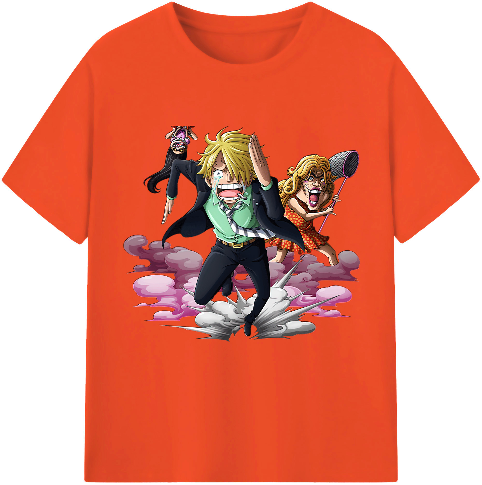 ワンピース サンジ ONE PIECE Sanji 綿100％半袖Tシャツ（フロントプリント）