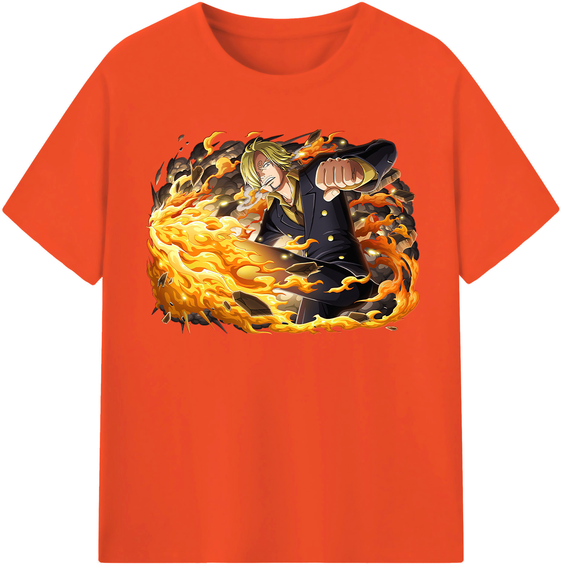 ワンピース サンジ ONE PIECE Sanji 綿100％半袖Tシャツ（フロントプリント）