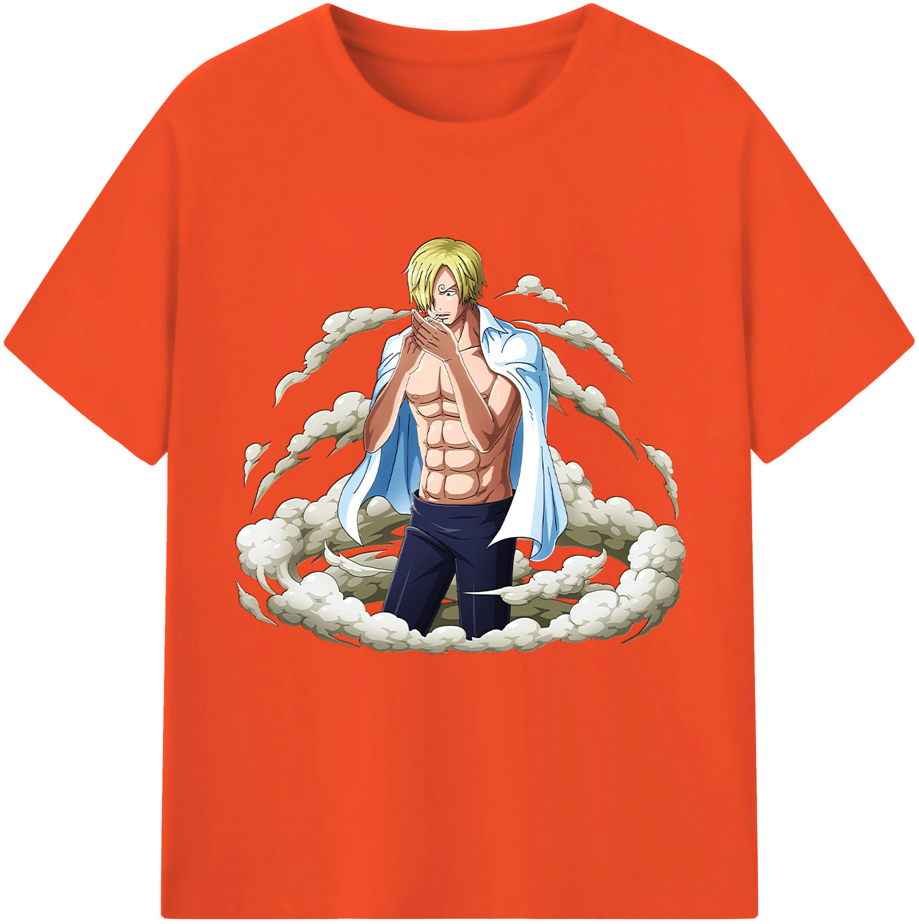 ワンピース サンジ ONE PIECE Sanji 綿100％半袖Tシャツ（フロントプリント）