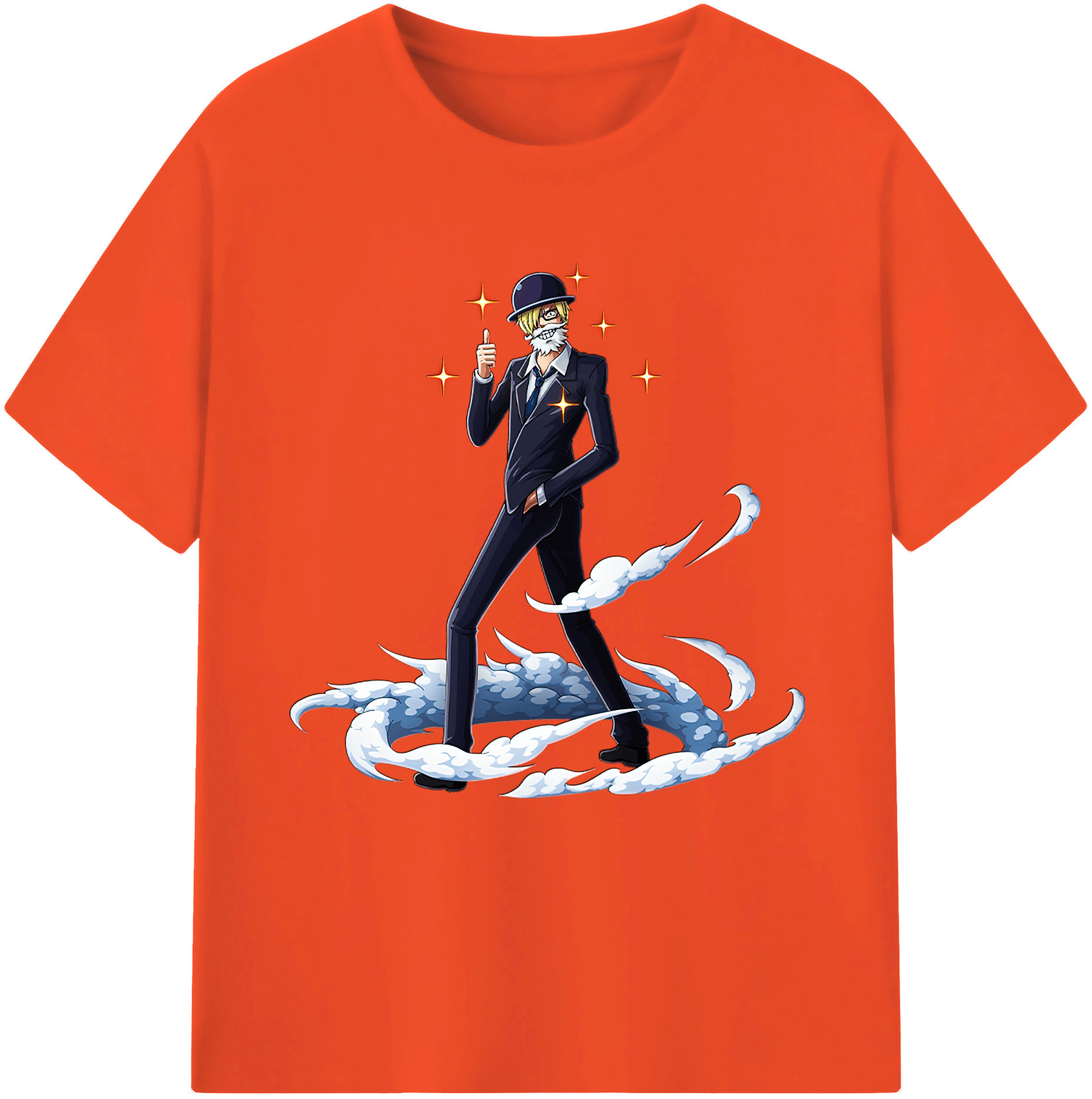 ワンピース サンジ ONE PIECE Sanji 綿100％半袖Tシャツ（フロントプリント）