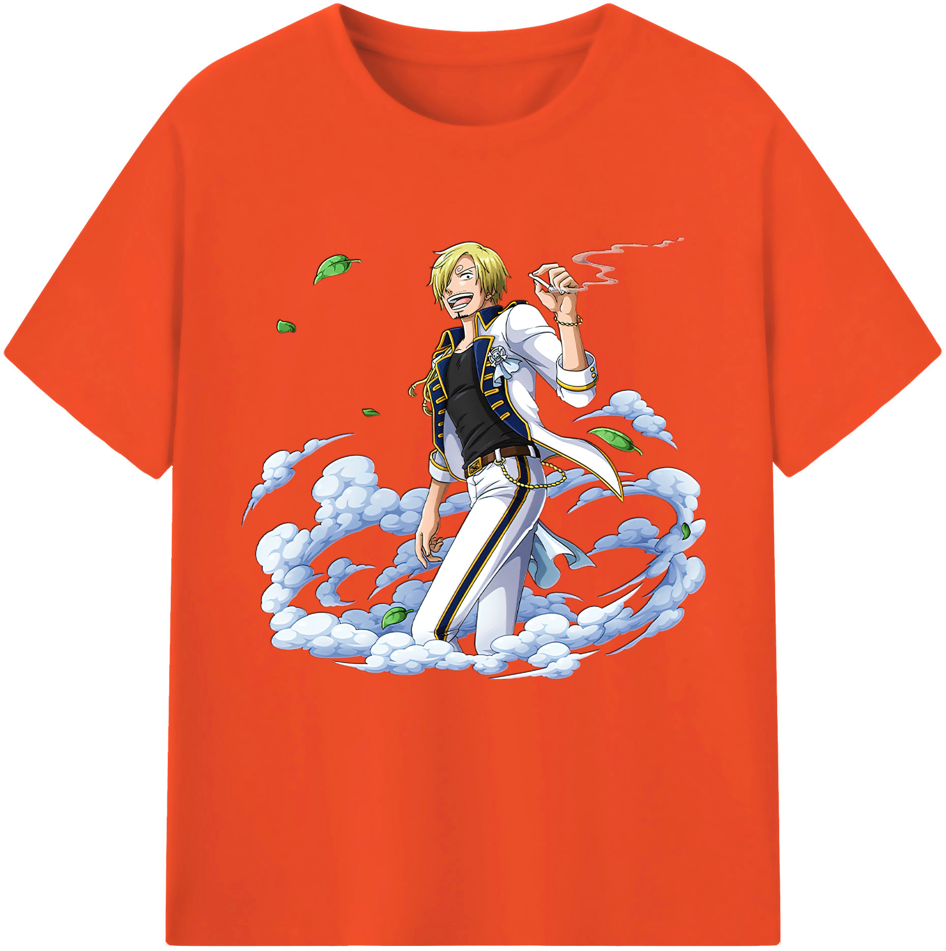 ワンピース サンジ ONE PIECE Sanji 綿100％半袖Tシャツ（フロントプリント）