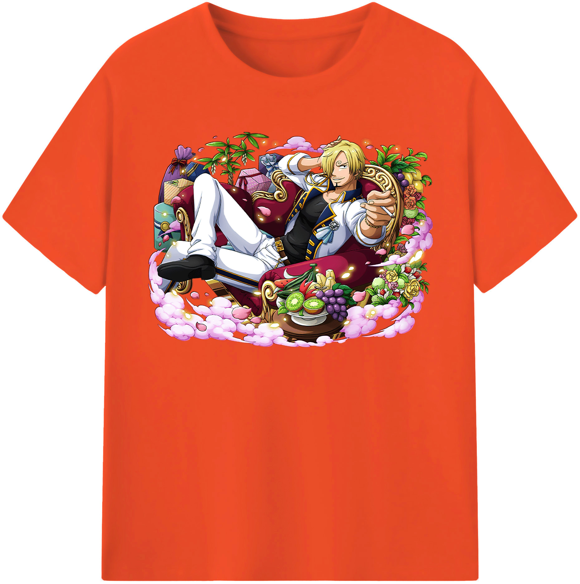 ワンピース サンジ ONE PIECE Sanji 綿100％半袖Tシャツ（フロントプリント）