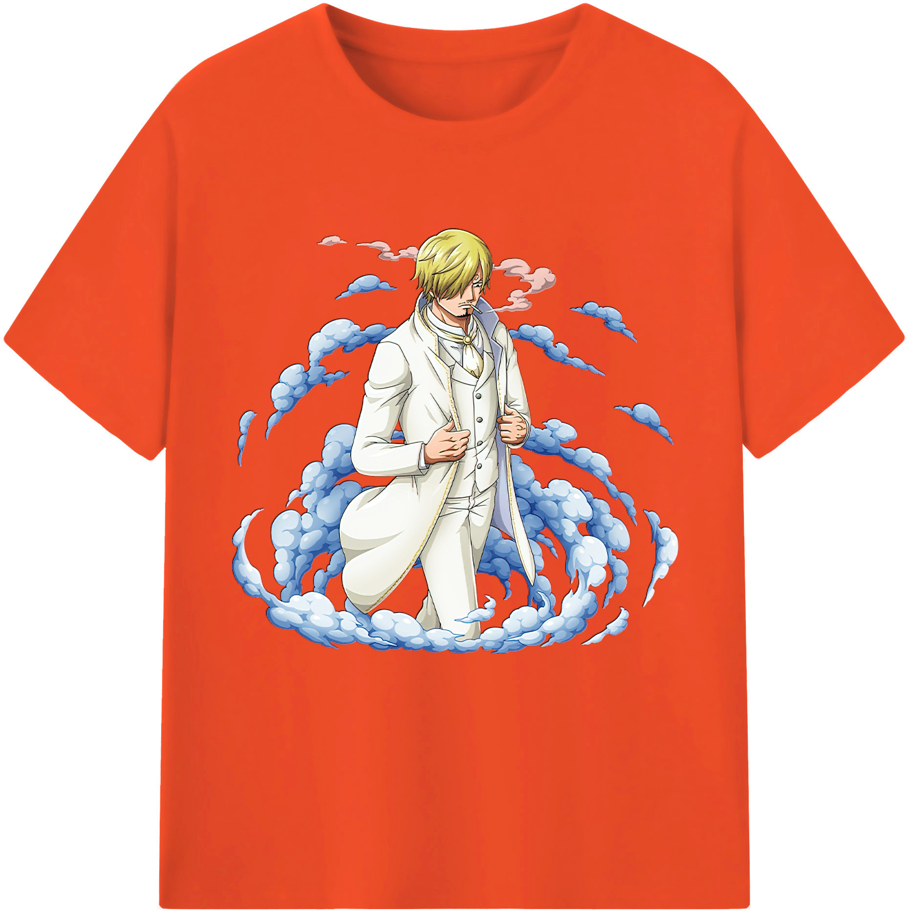 ワンピース サンジ ONE PIECE Sanji 綿100％半袖Tシャツ（フロントプリント）