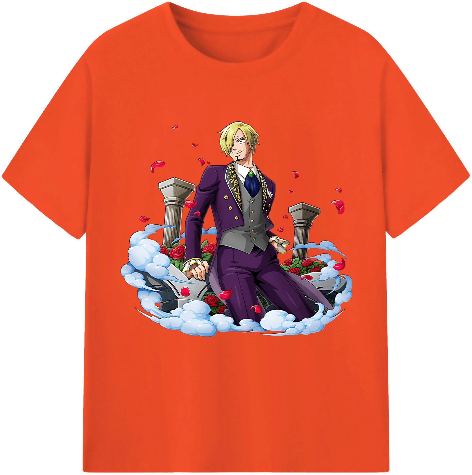 ワンピース サンジ ONE PIECE Sanji 綿100％半袖Tシャツ（フロントプリント）