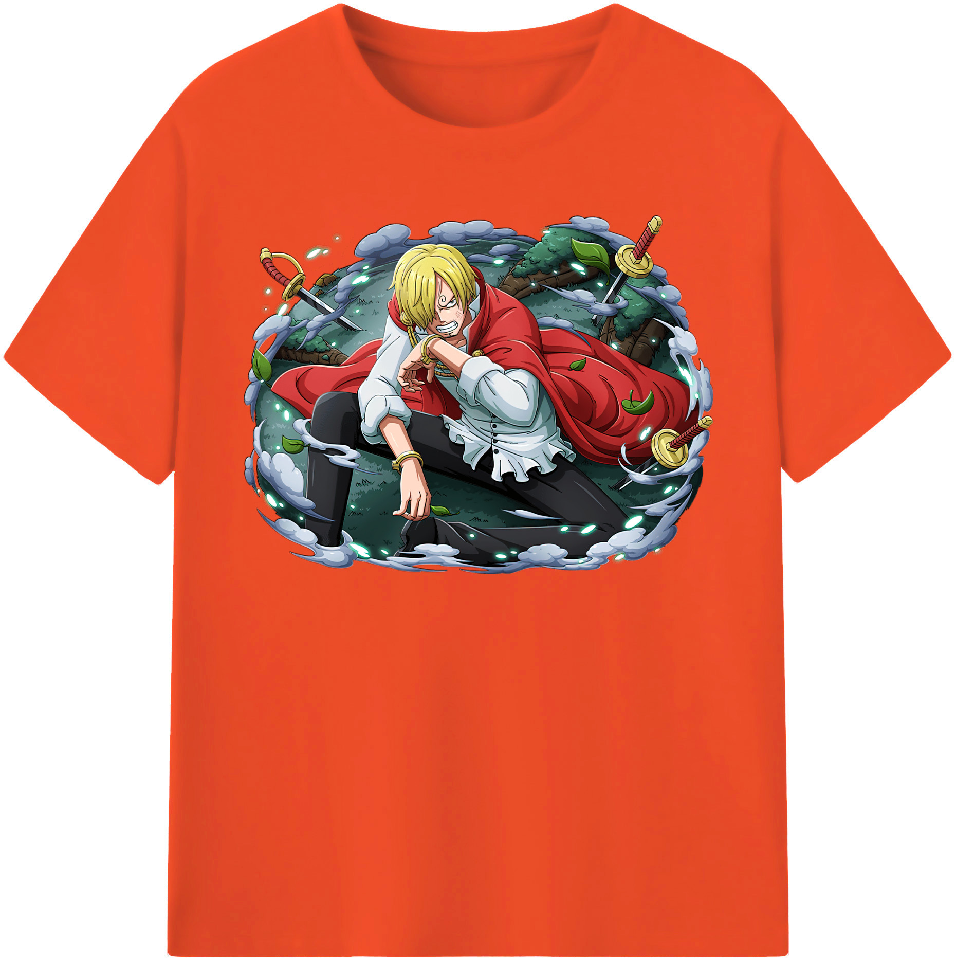 ワンピース サンジ ONE PIECE Sanji 綿100％半袖Tシャツ（フロントプリント）