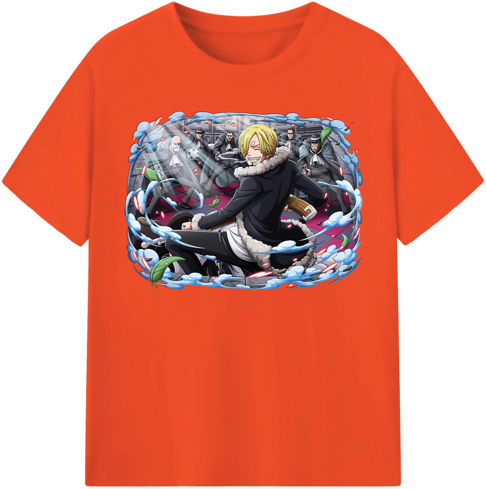 ワンピース サンジ ONE PIECE Sanji 綿100％半袖Tシャツ（フロントプリント）