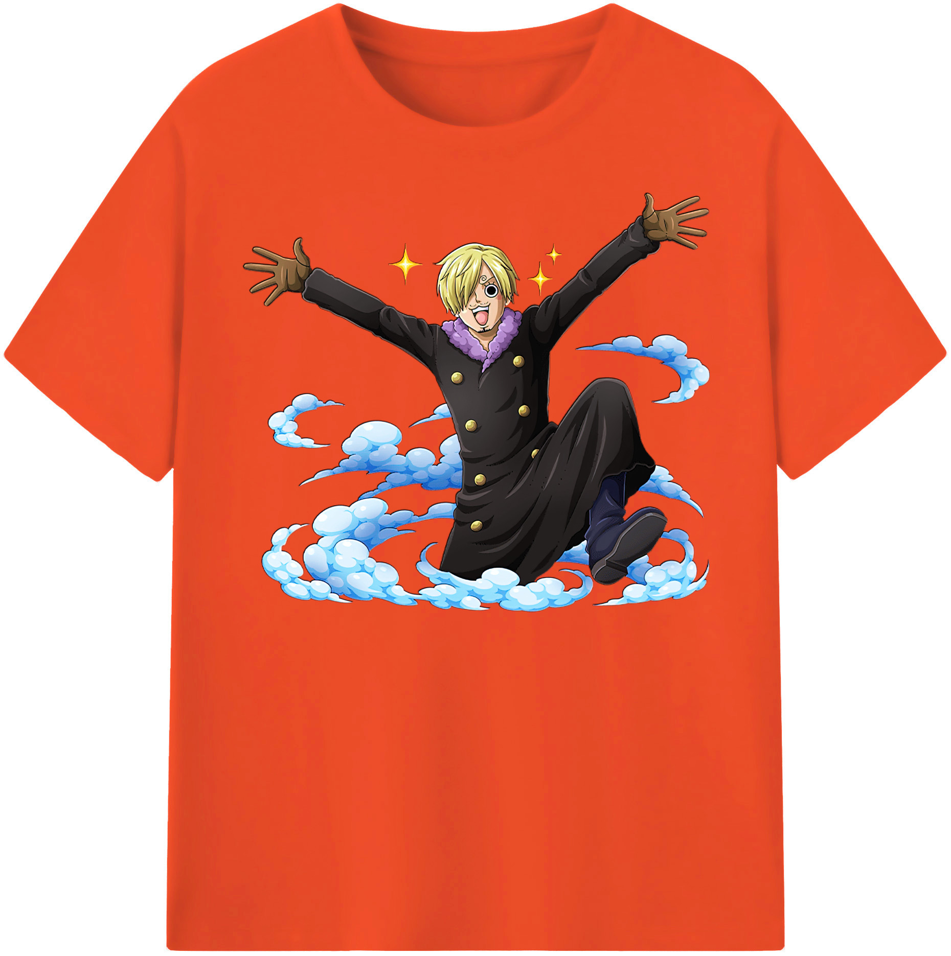 ワンピース サンジ ONE PIECE Sanji 綿100％半袖Tシャツ（フロントプリント）