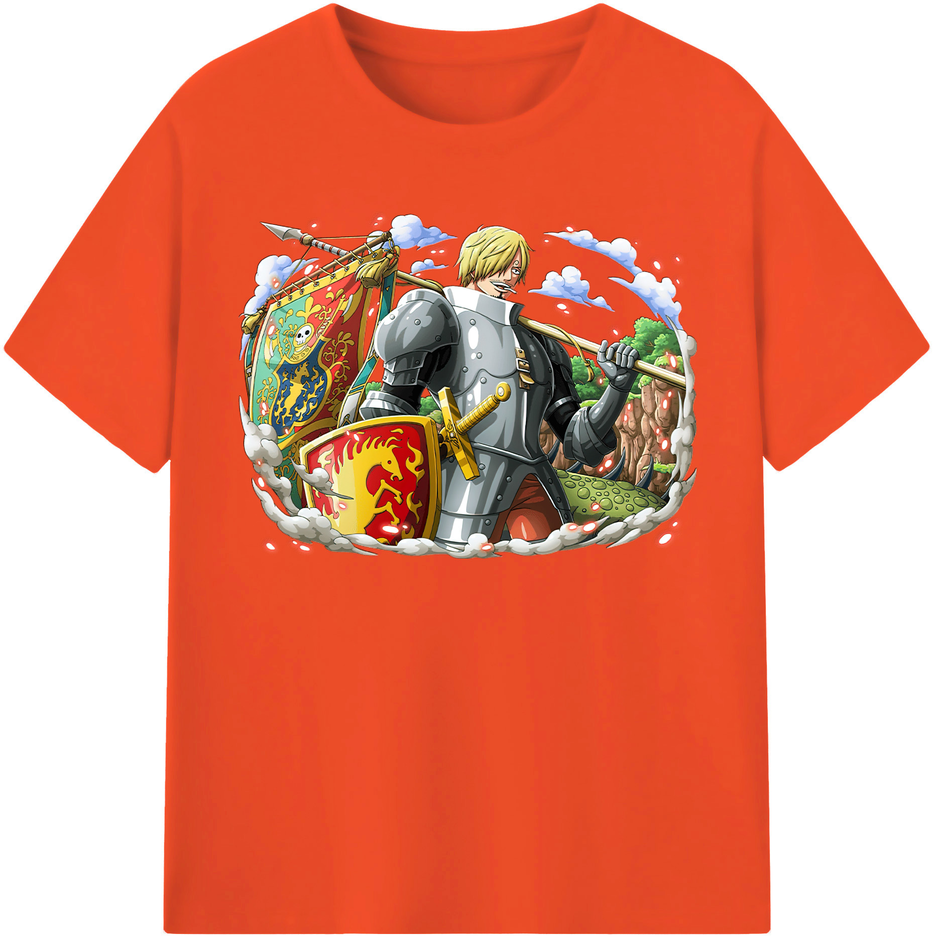 ワンピース サンジ ONE PIECE Sanji 綿100％半袖Tシャツ（フロントプリント）