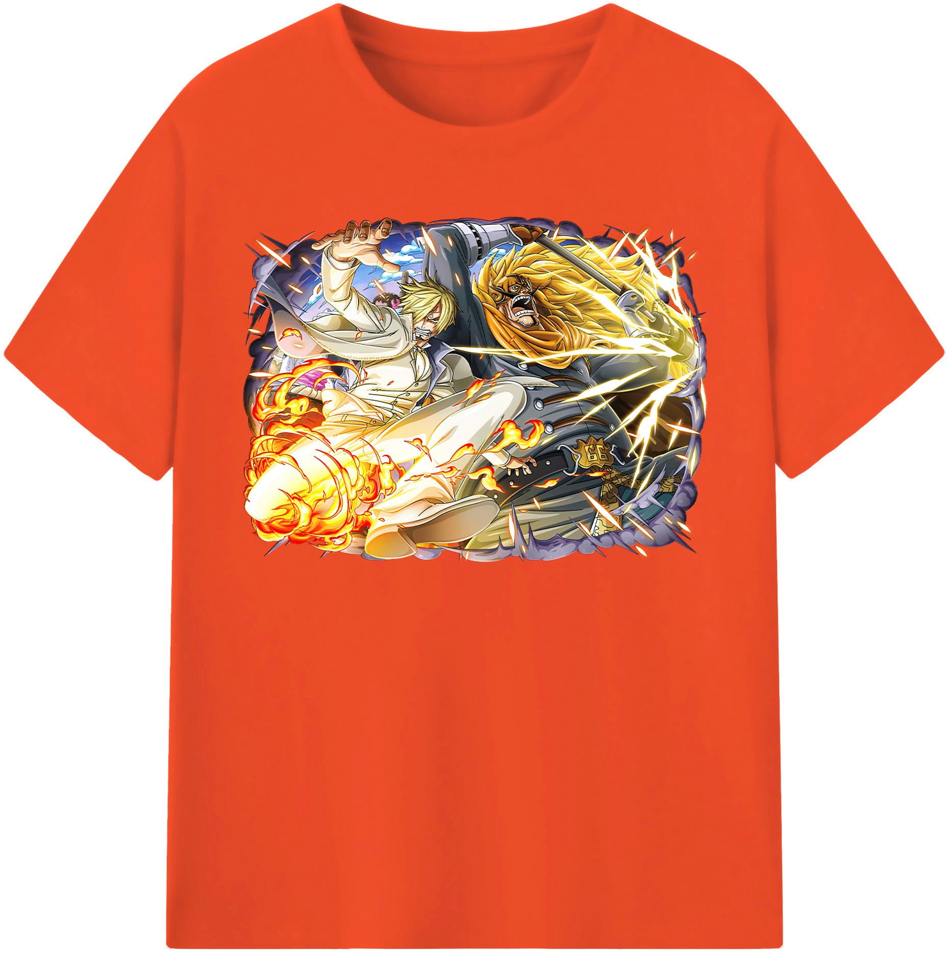 ワンピース サンジ ONE PIECE Sanji 綿100％半袖Tシャツ（フロントプリント）