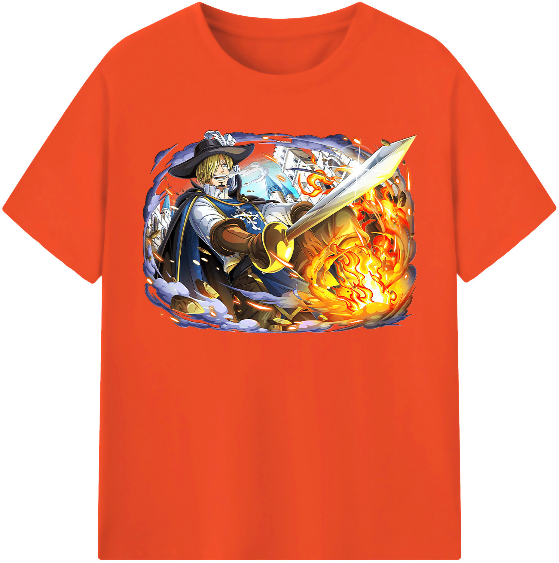 ワンピース サンジ ONE PIECE Sanji 綿100％半袖Tシャツ（フロントプリント）