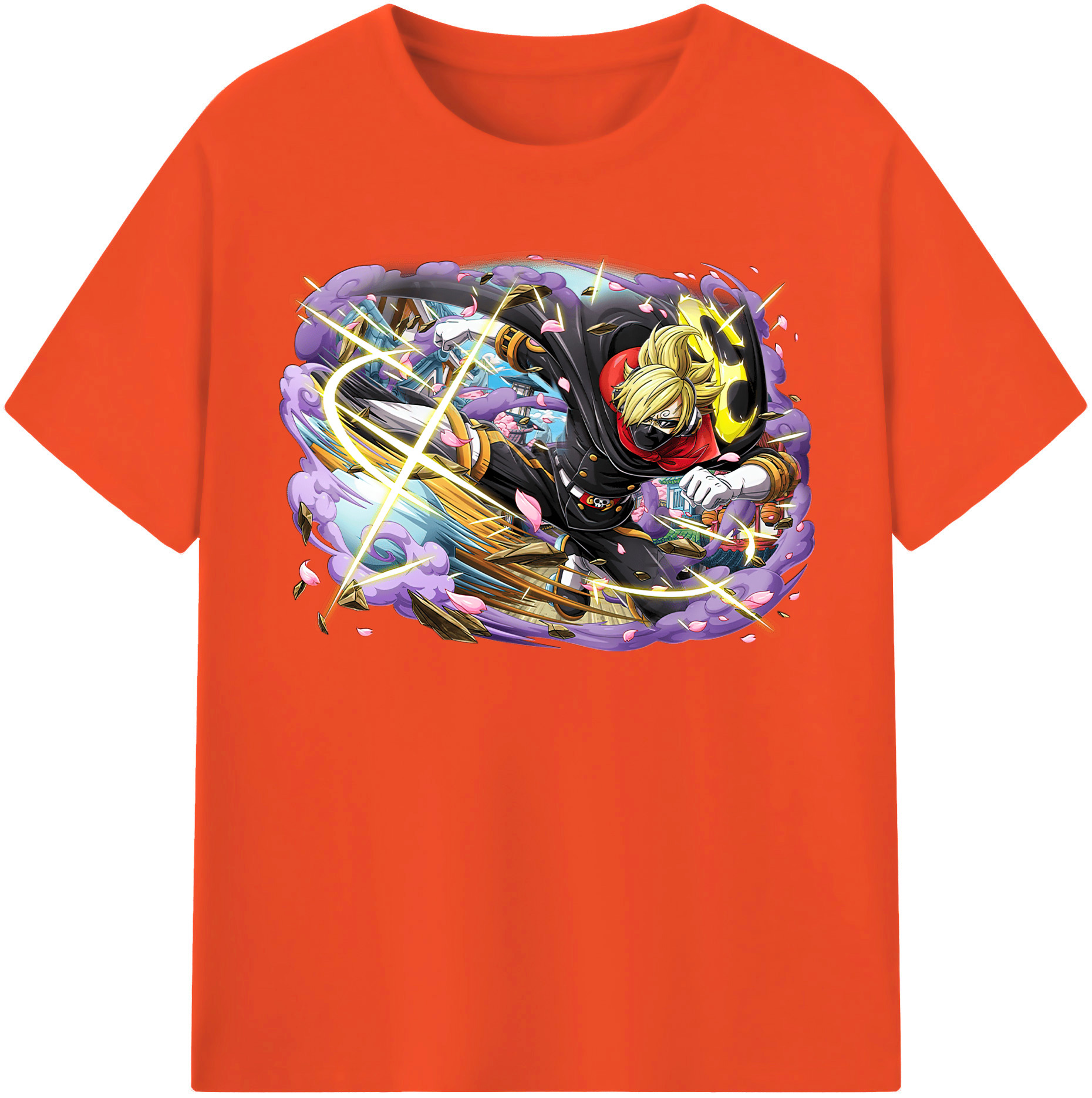 ワンピース サンジ ONE PIECE Sanji 綿100％半袖Tシャツ（フロントプリント）