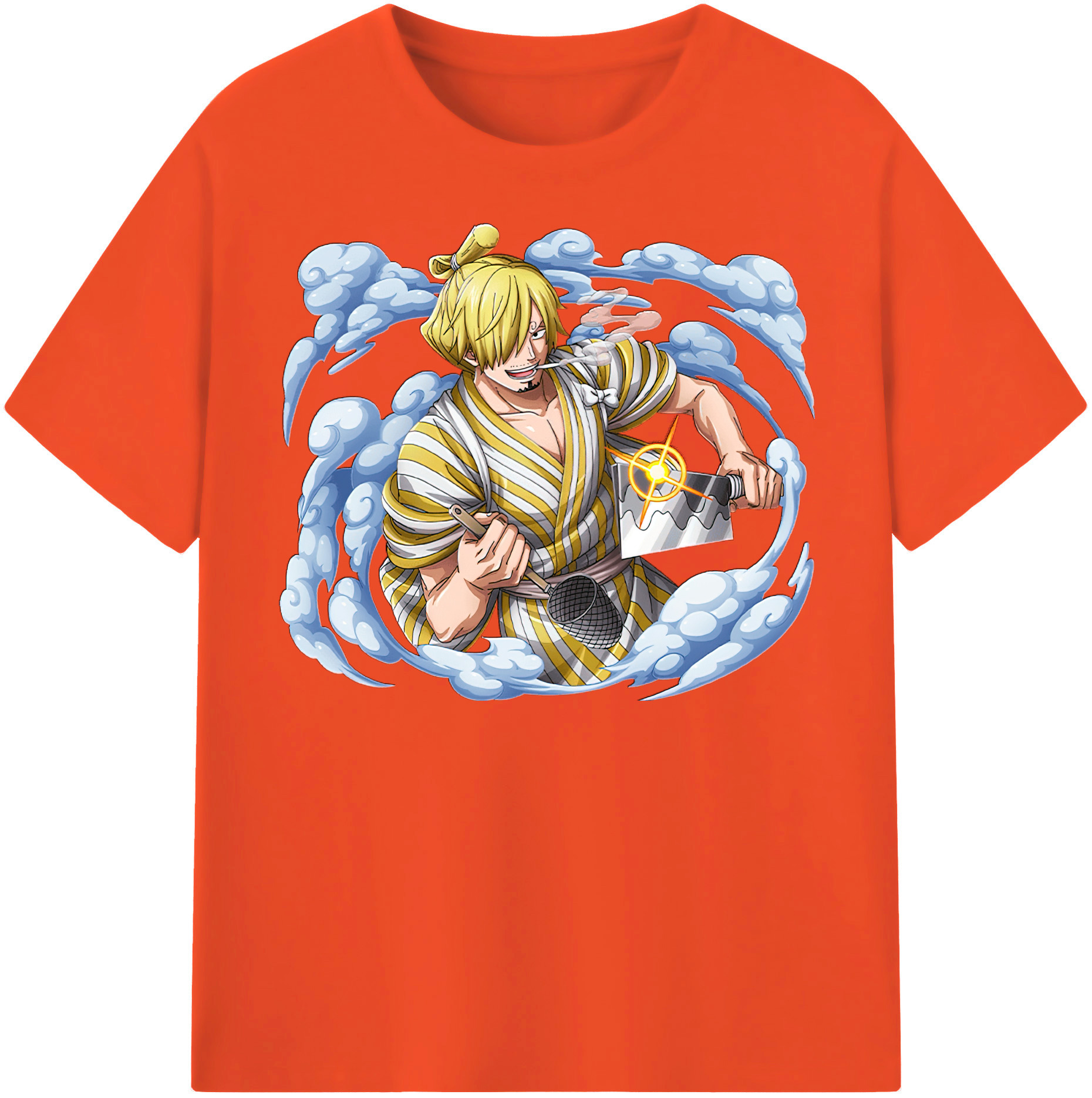 ワンピース サンジ ONE PIECE Sanji 綿100％半袖Tシャツ（フロントプリント）