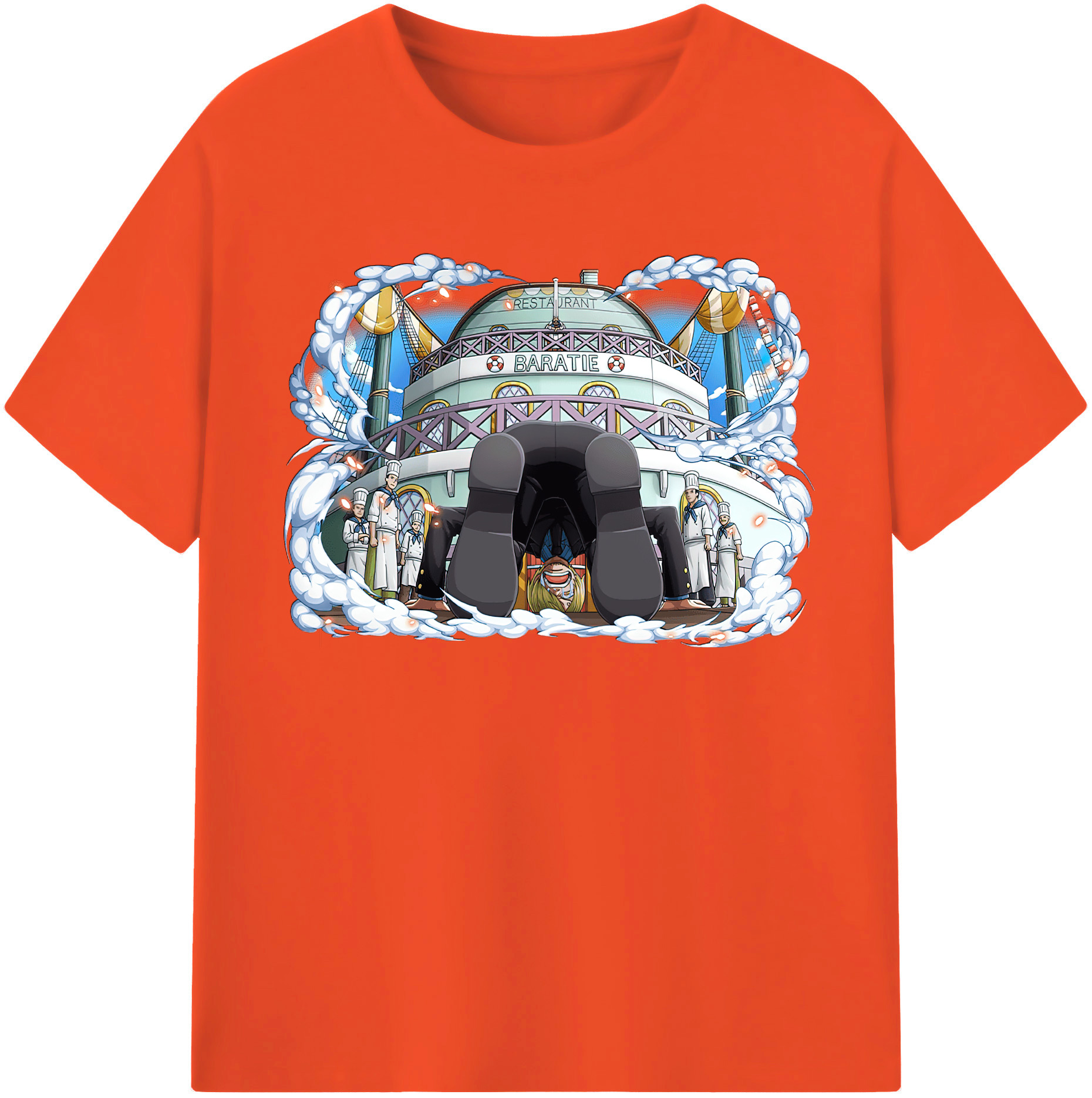 ワンピース サンジ ONE PIECE Sanji 綿100％半袖Tシャツ（フロントプリント）