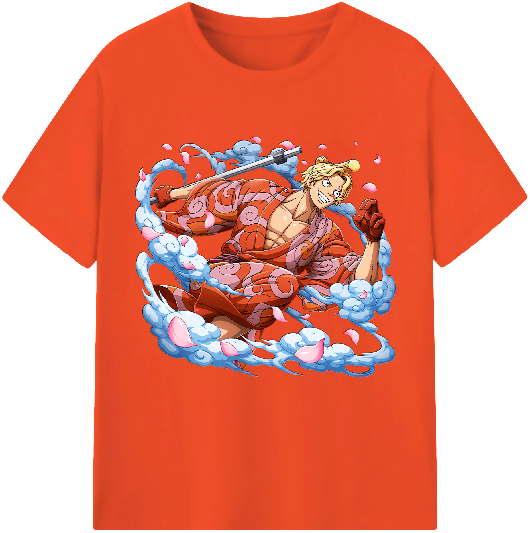 ワンピース サンジ ONE PIECE Sanji 綿100％半袖Tシャツ（フロントプリント）