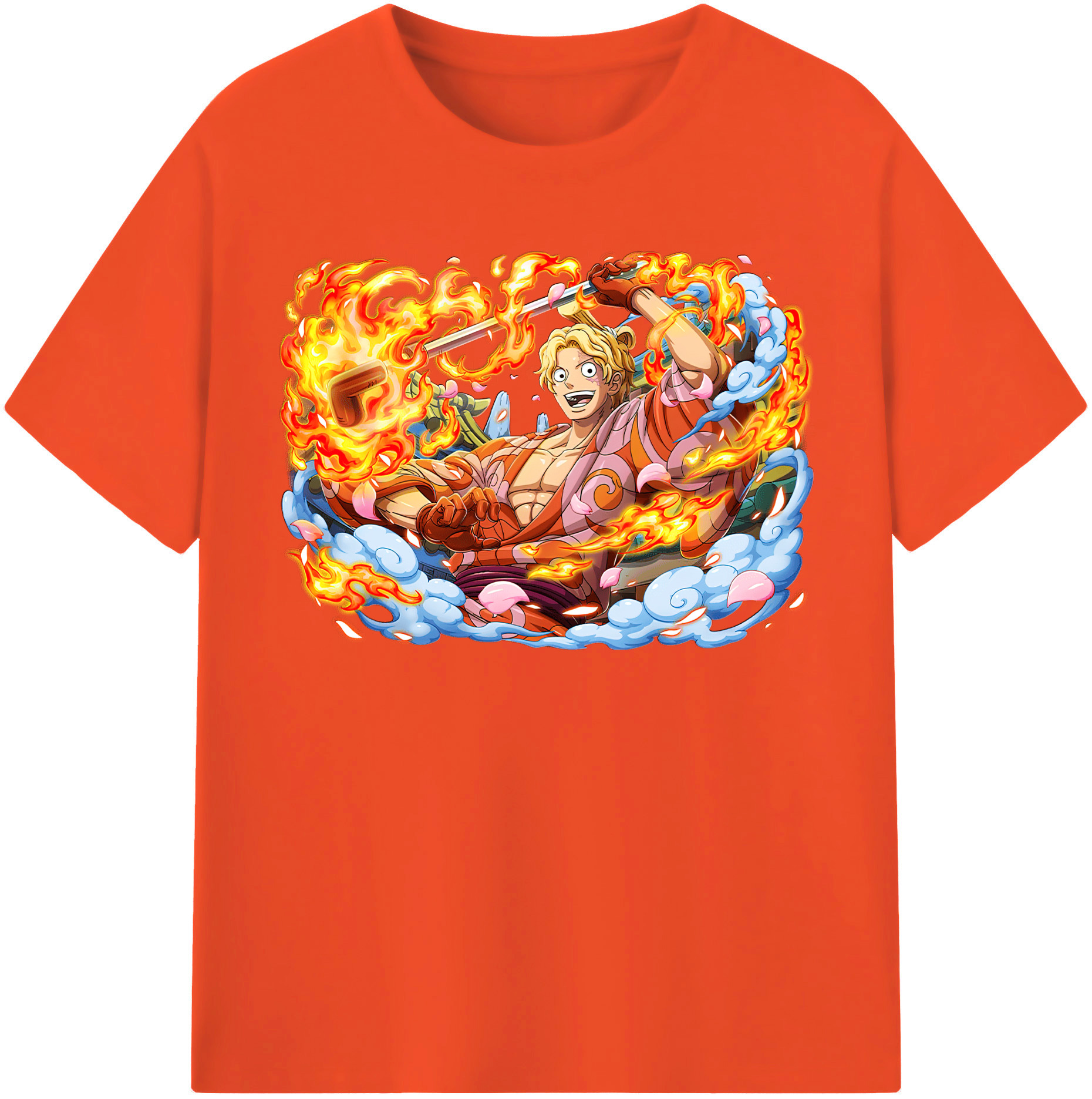 ワンピース サンジ ONE PIECE Sanji 綿100％半袖Tシャツ（フロントプリント）