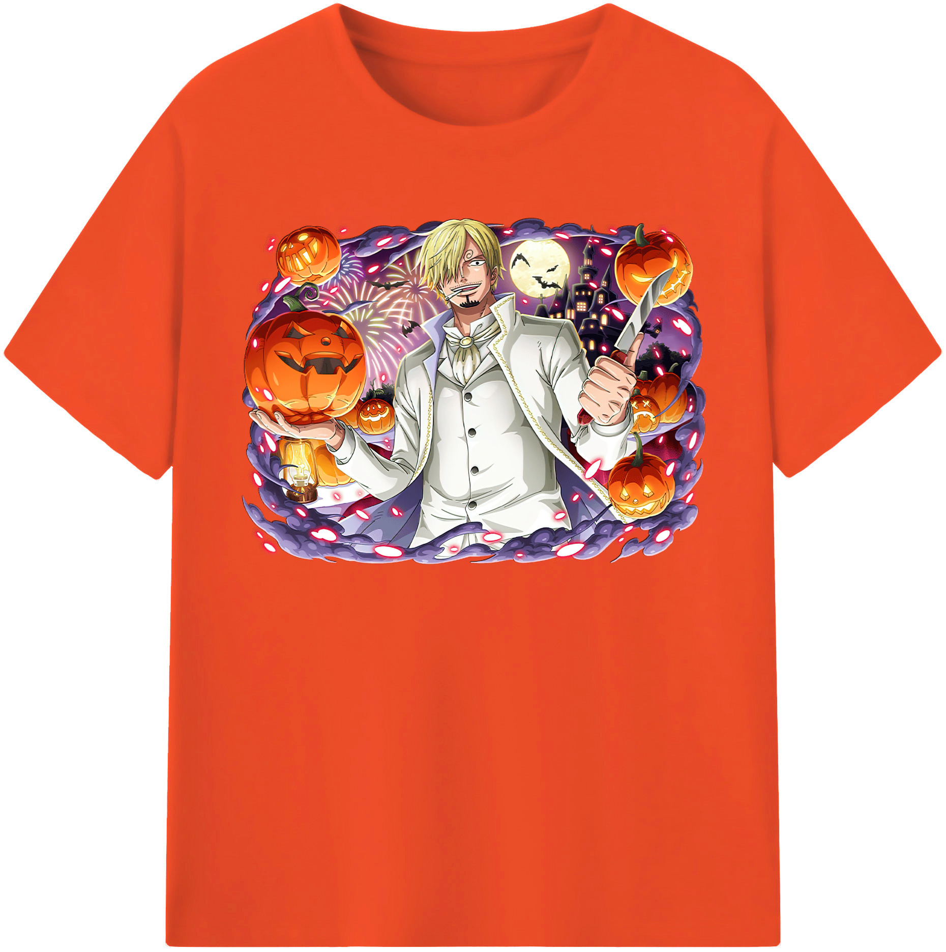 ワンピース サンジ ONE PIECE Sanji 綿100％半袖Tシャツ（フロントプリント）