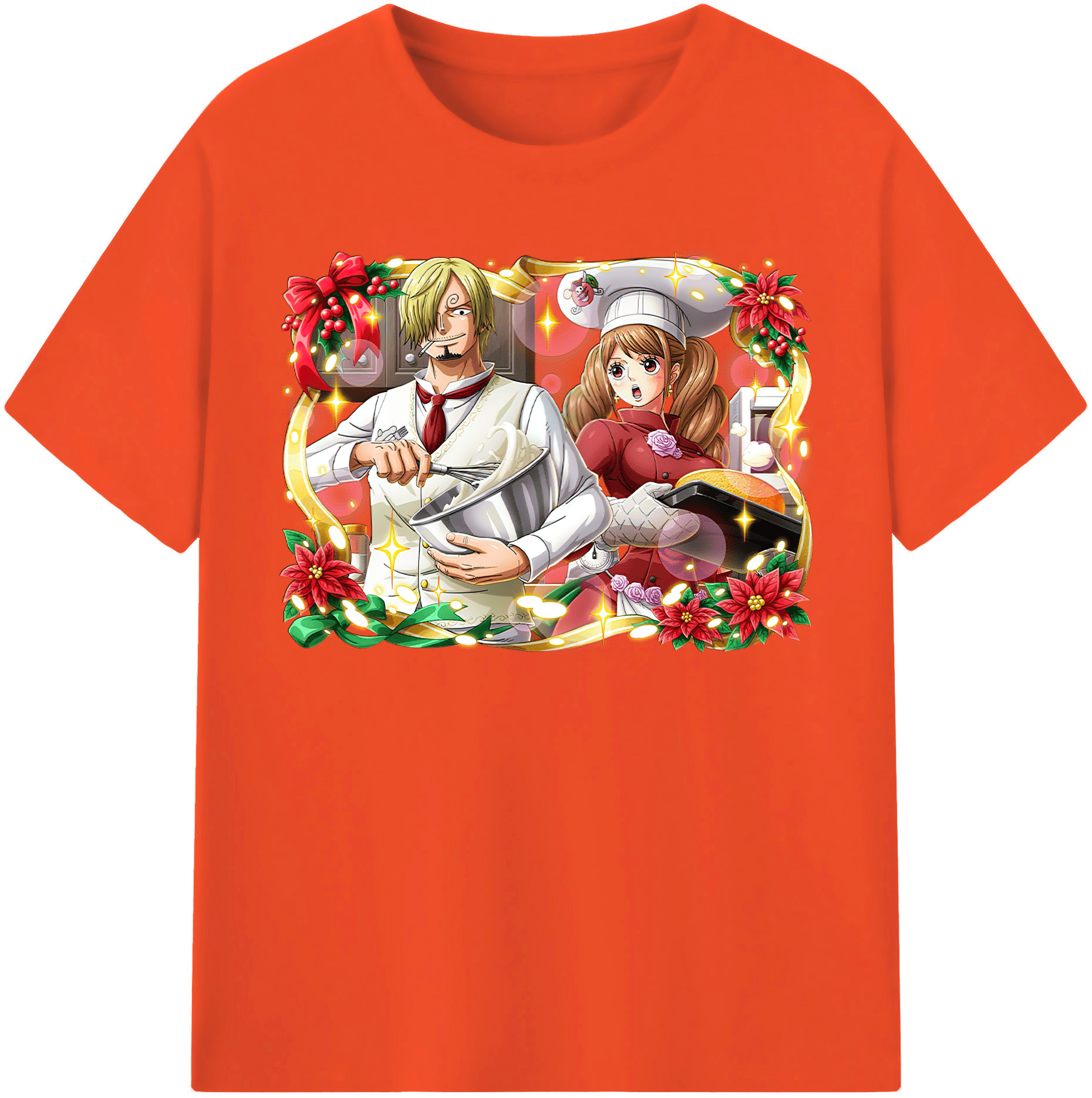 ワンピース サンジ ONE PIECE Sanji 綿100％半袖Tシャツ（フロントプリント）