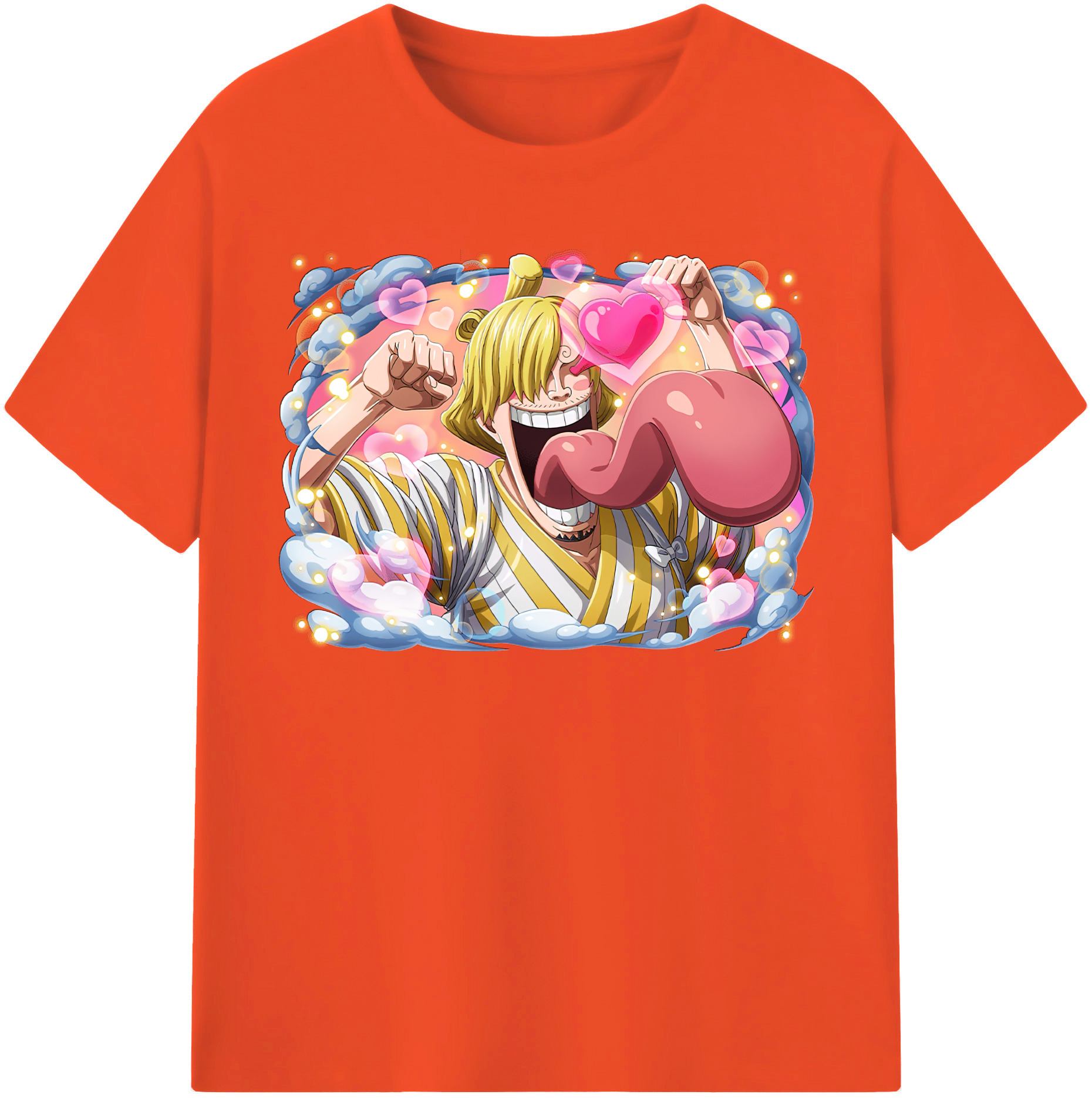 ワンピース サンジ ONE PIECE Sanji 綿100％半袖Tシャツ（フロントプリント）