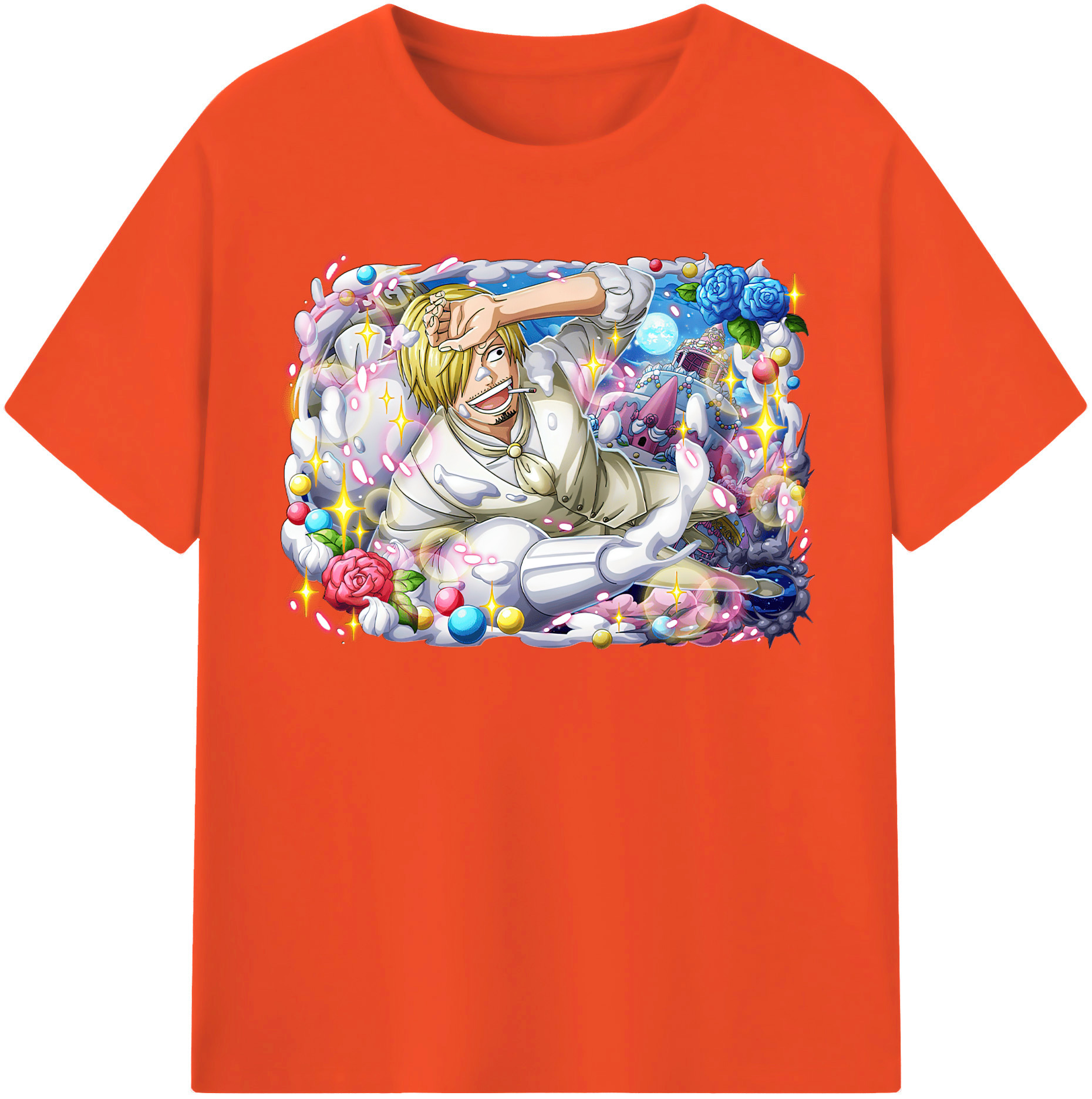 ワンピース サンジ ONE PIECE Sanji 綿100％半袖Tシャツ（フロントプリント）