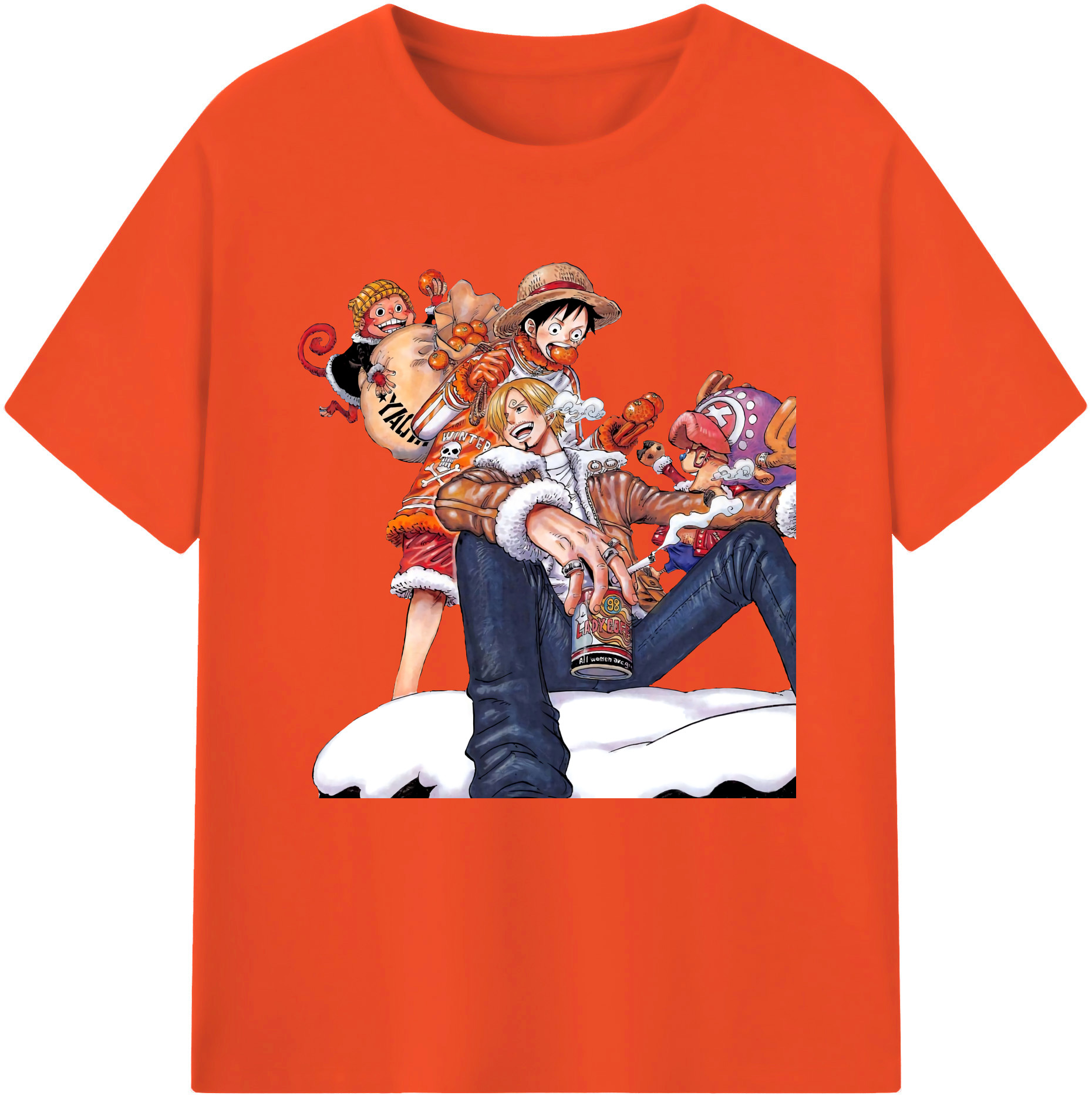 ワンピース サンジ ONE PIECE Sanji 綿100％半袖Tシャツ（フロントプリント）