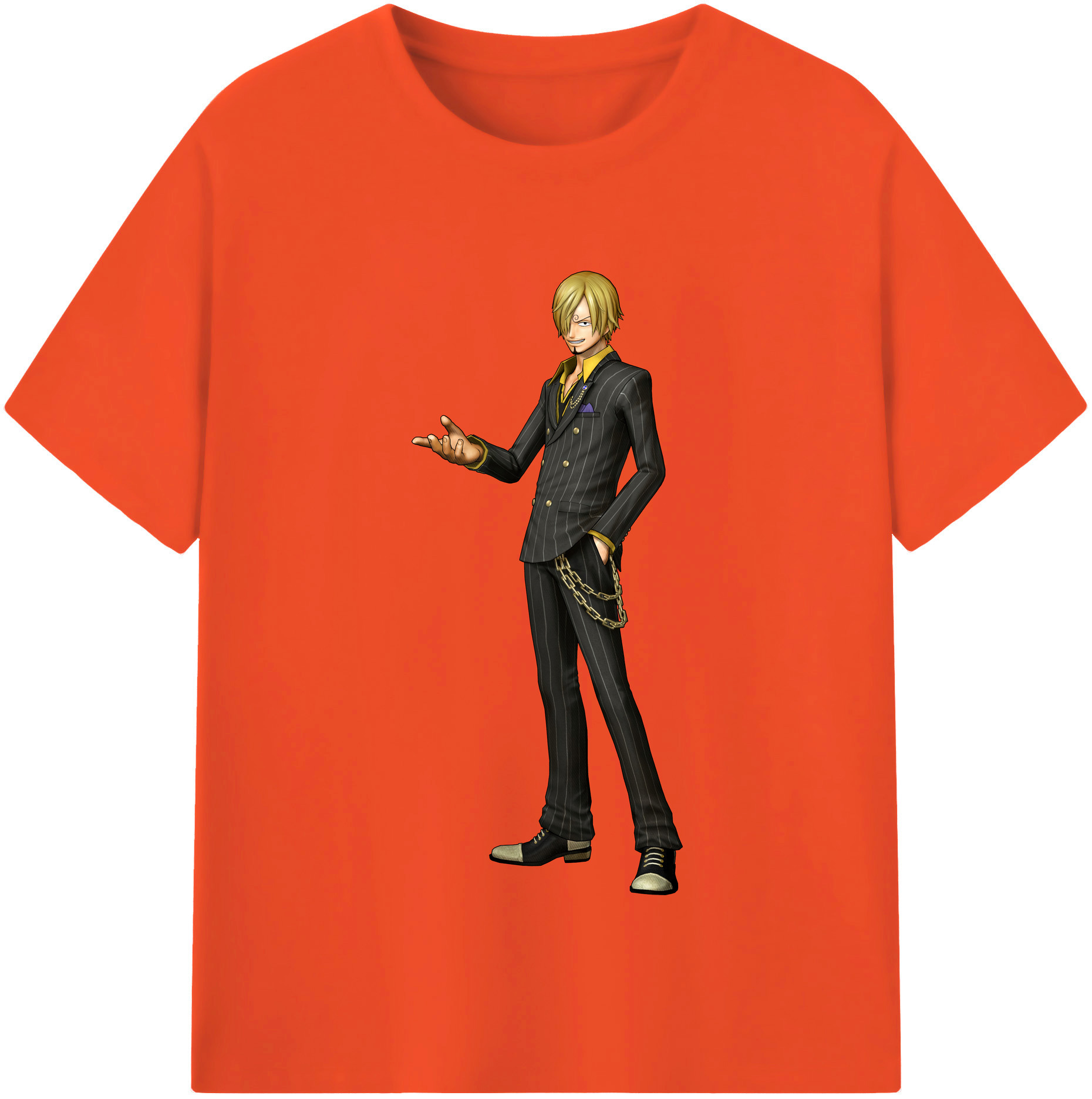 ワンピース サンジ ONE PIECE Sanji 綿100％半袖Tシャツ（フロントプリント）