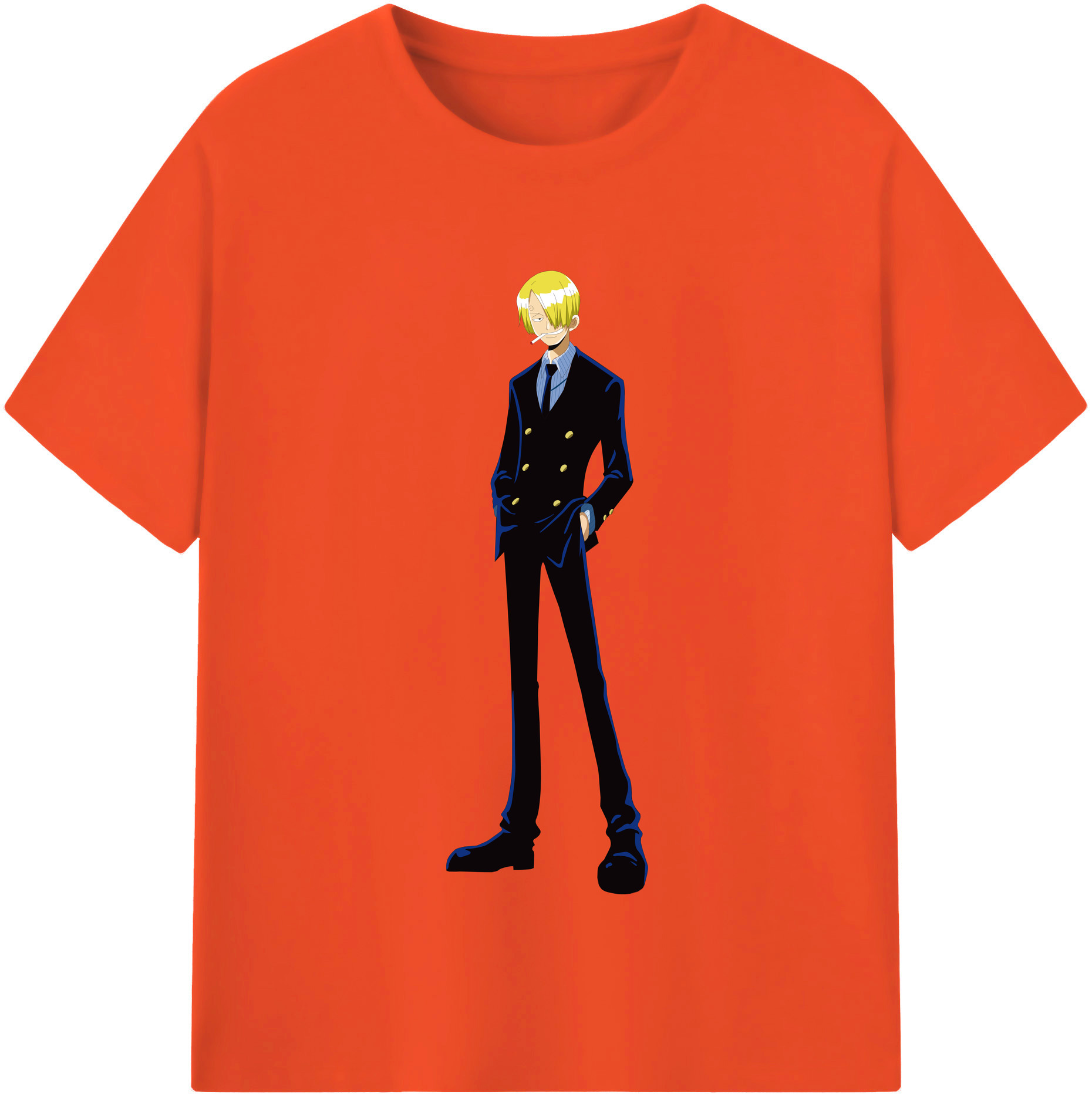 ワンピース サンジ ONE PIECE Sanji 綿100％半袖Tシャツ（フロントプリント）