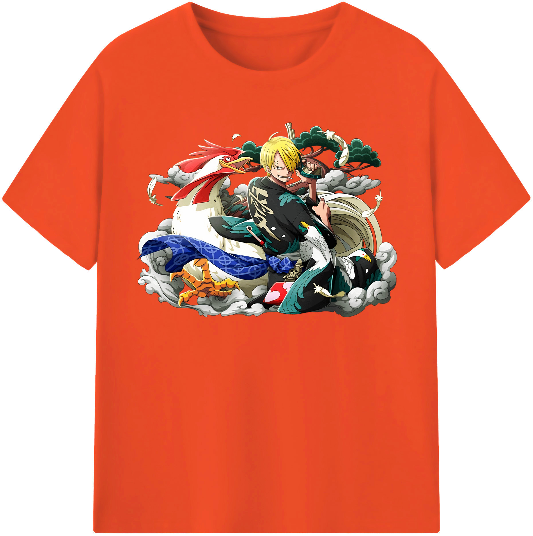 ワンピース サンジ ONE PIECE Sanji 綿100％半袖Tシャツ（フロントプリント）
