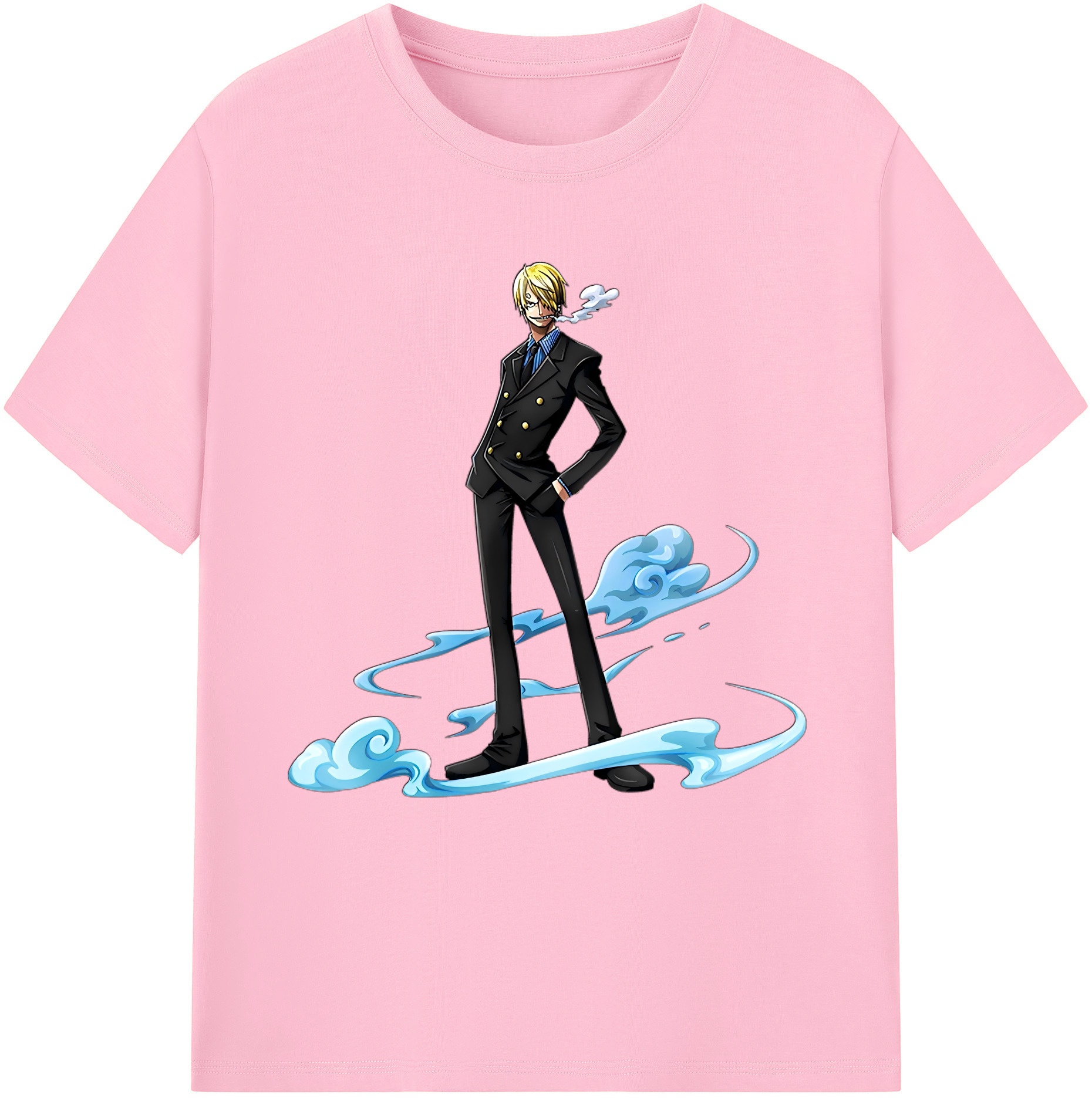 ワンピース サンジ ONE PIECE Sanji 綿100％半袖Tシャツ（フロントプリント）