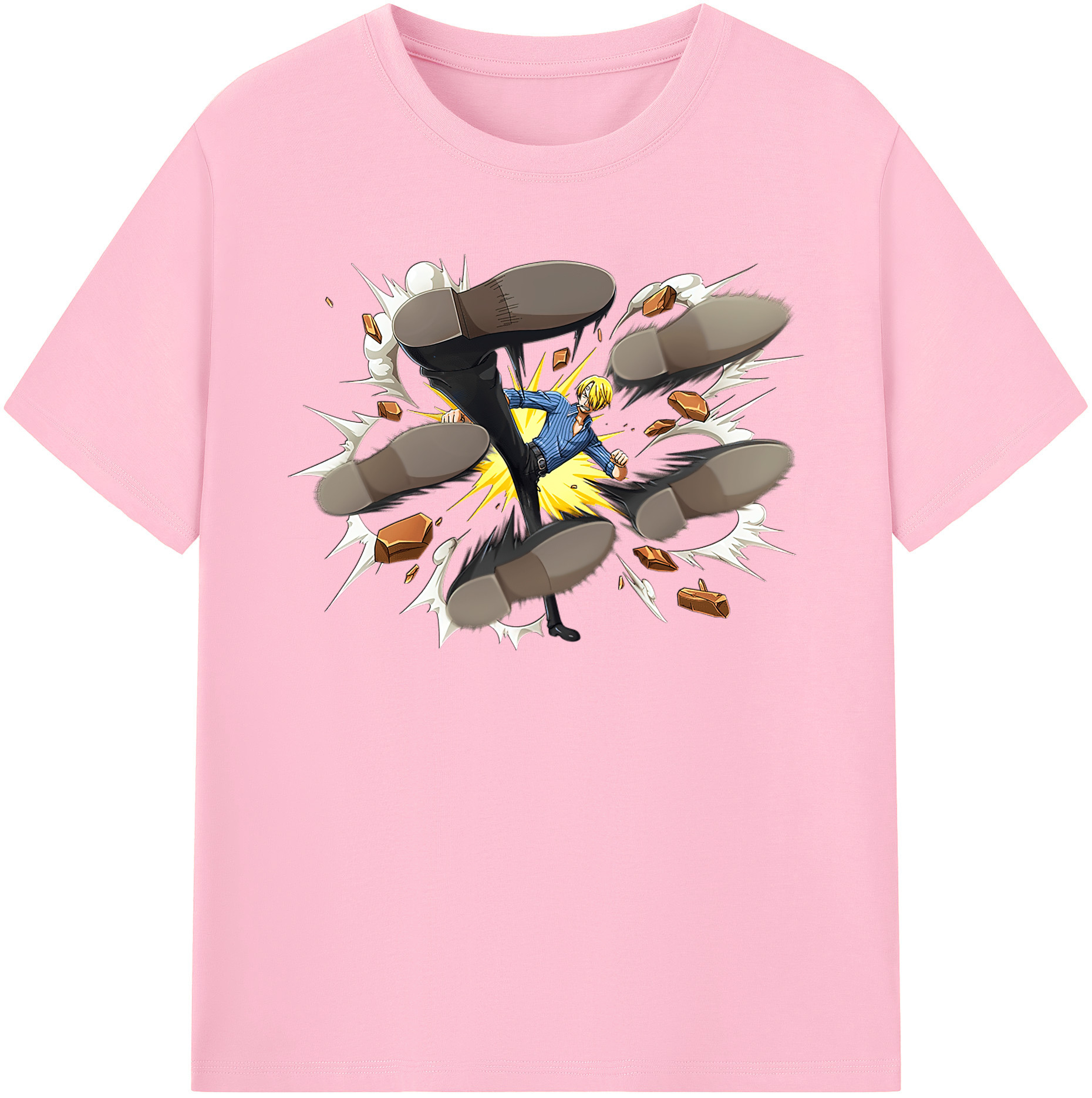 ワンピース サンジ ONE PIECE Sanji 綿100％半袖Tシャツ（フロントプリント）