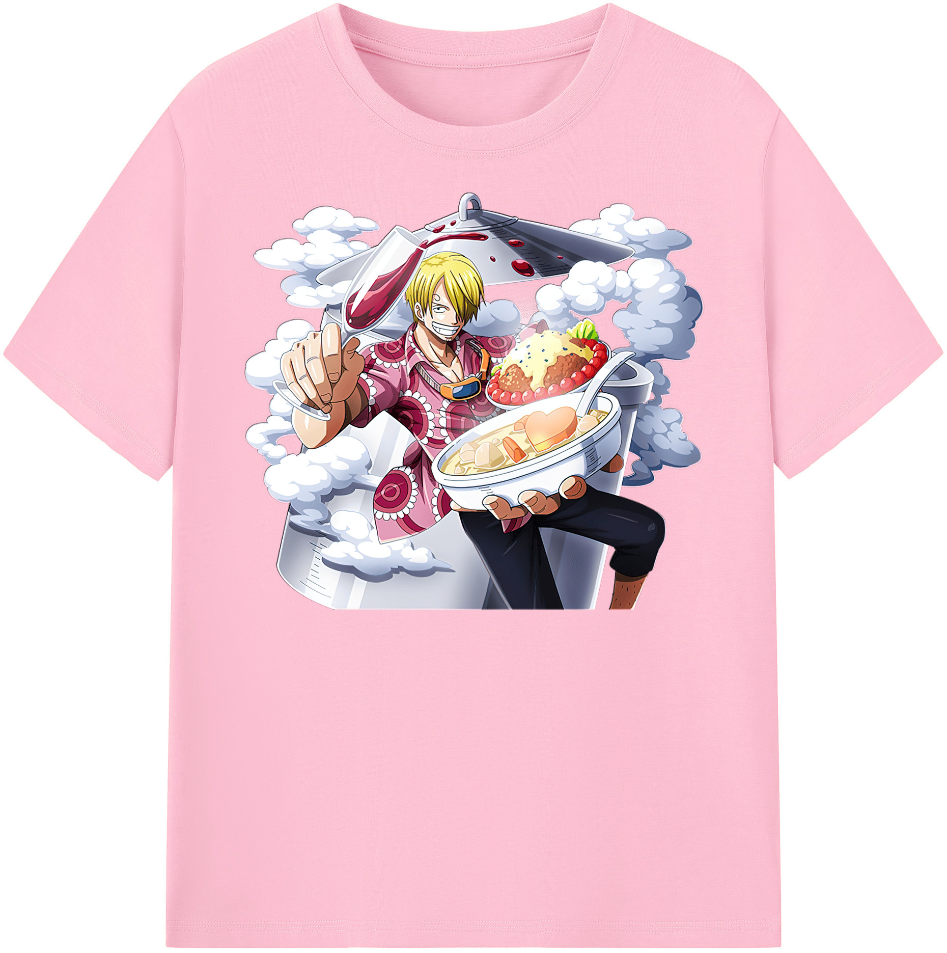 ワンピース サンジ ONE PIECE Sanji 綿100％半袖Tシャツ（フロントプリント）