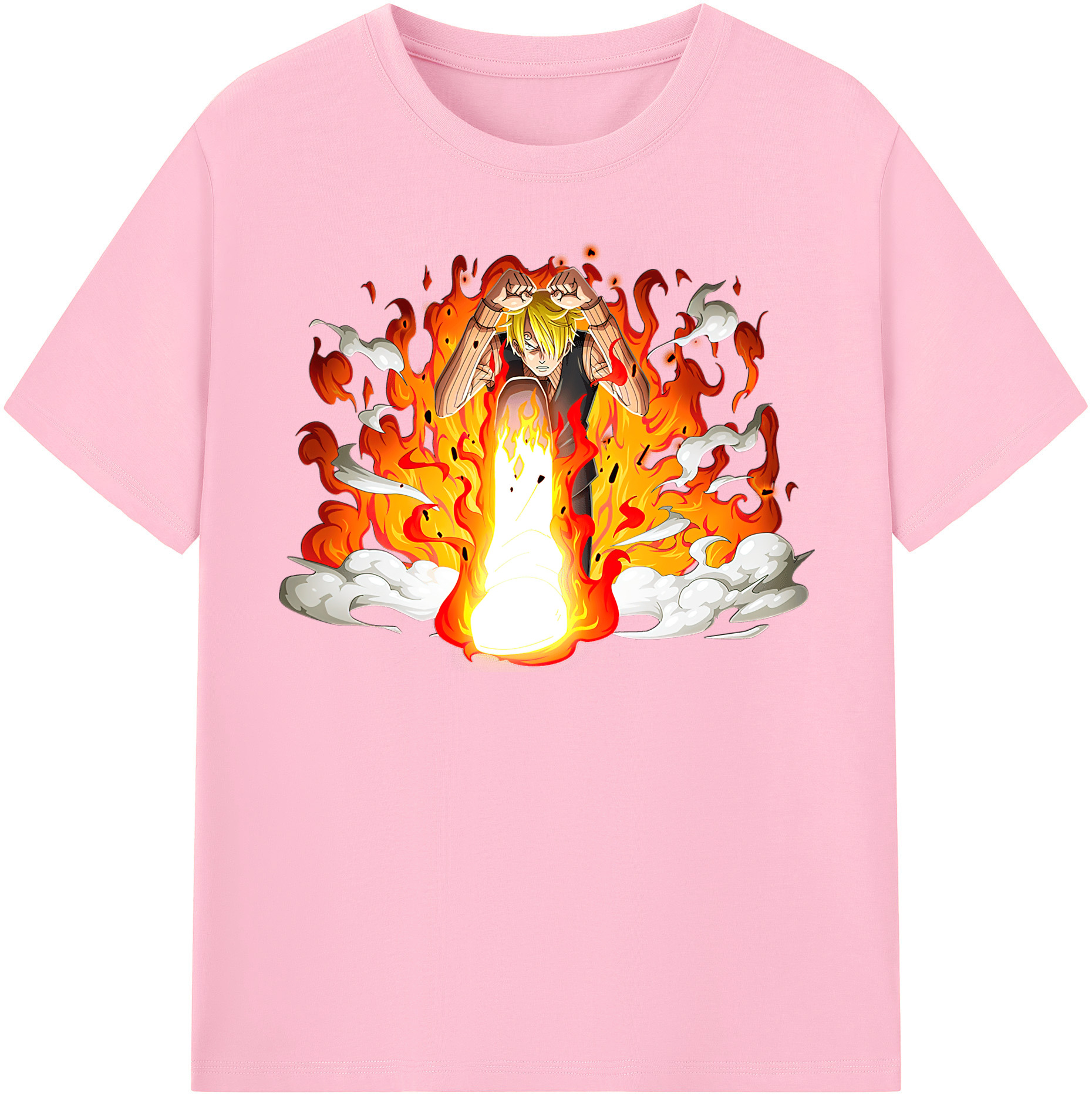 ワンピース サンジ ONE PIECE Sanji 綿100％半袖Tシャツ（フロントプリント）