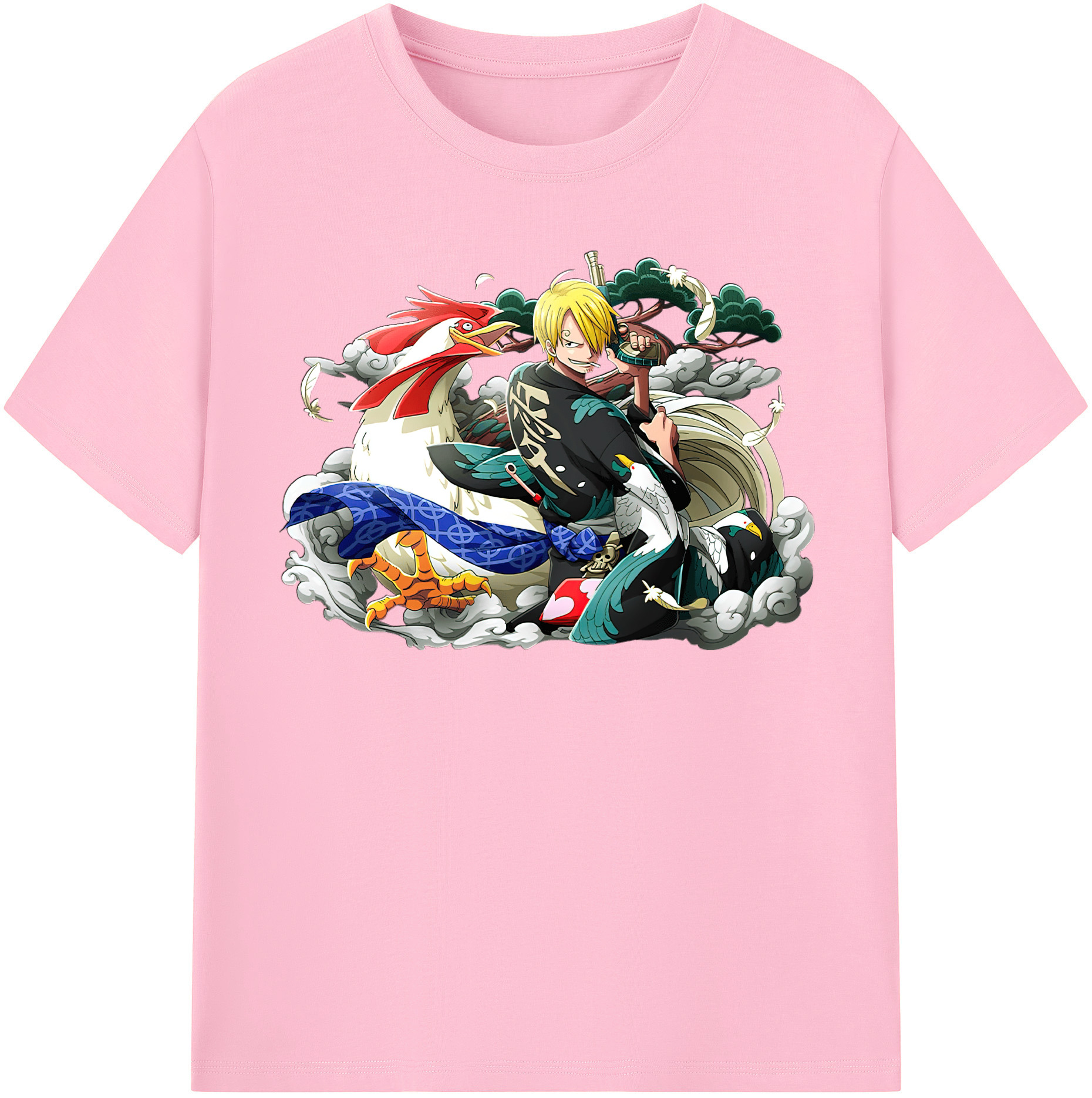ワンピース サンジ ONE PIECE Sanji 綿100％半袖Tシャツ（フロントプリント）