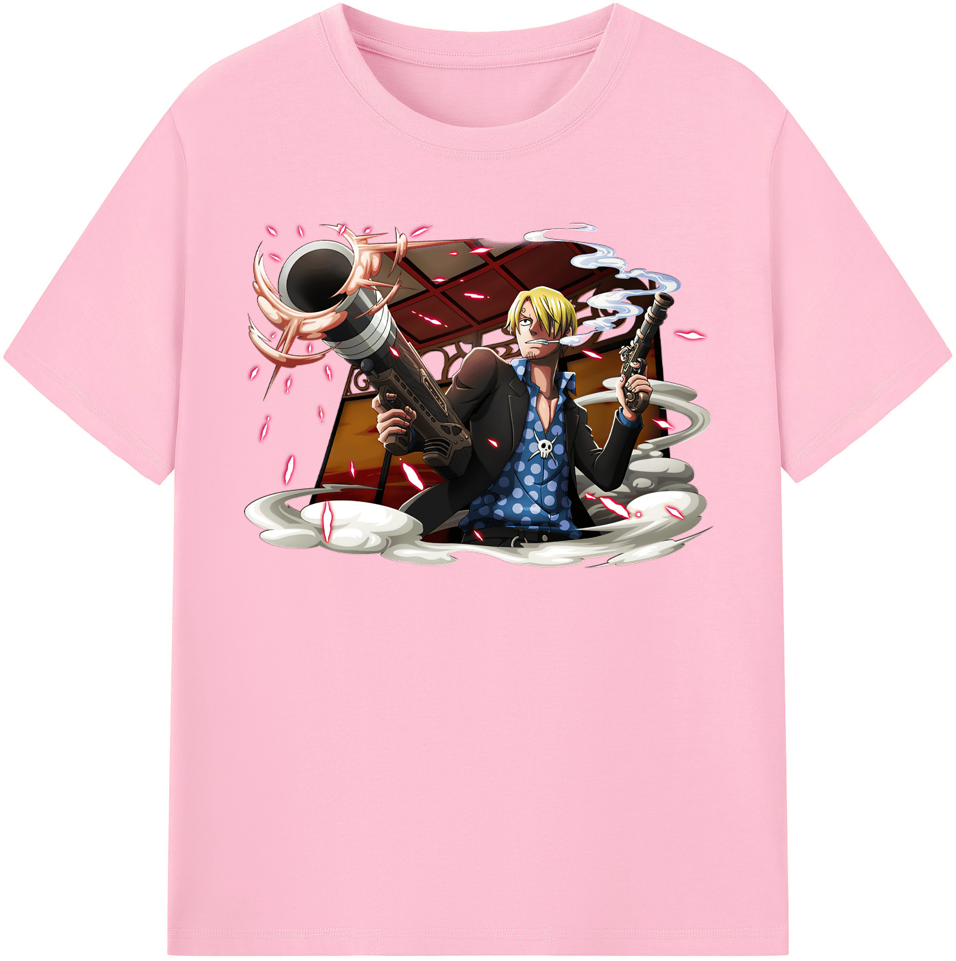 ワンピース サンジ ONE PIECE Sanji 綿100％半袖Tシャツ（フロントプリント）