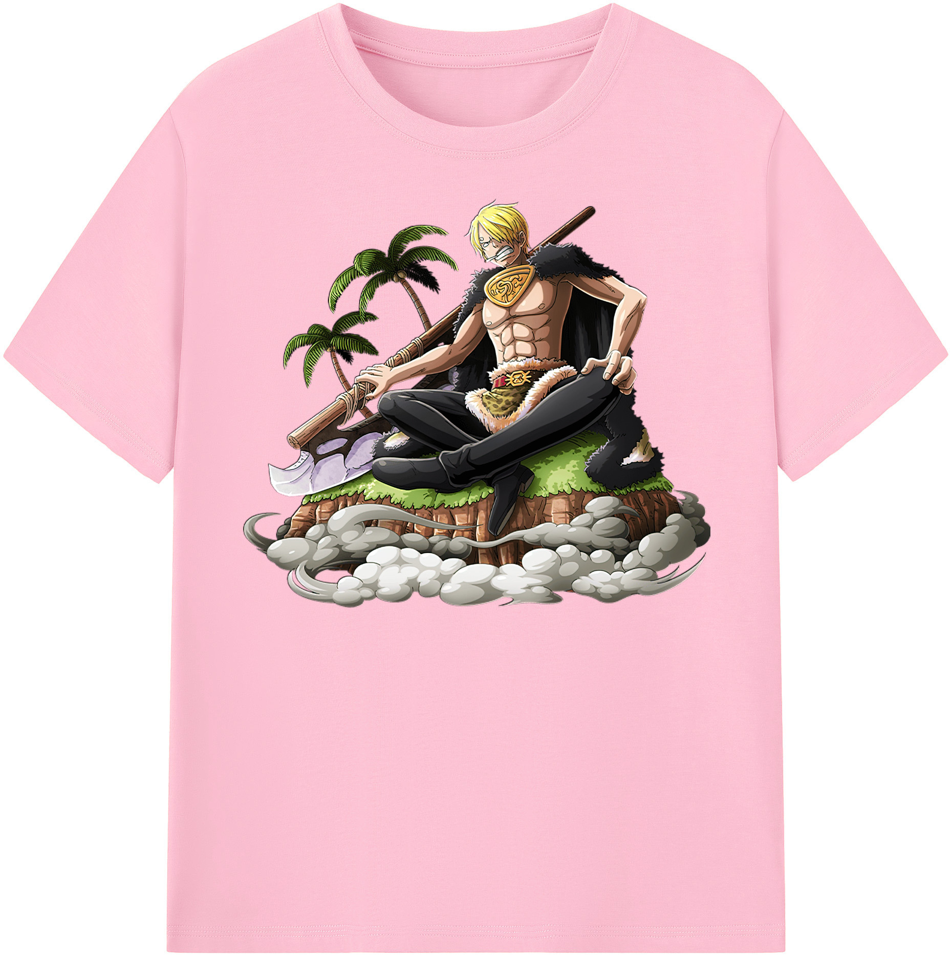 ワンピース サンジ ONE PIECE Sanji 綿100％半袖Tシャツ（フロントプリント）