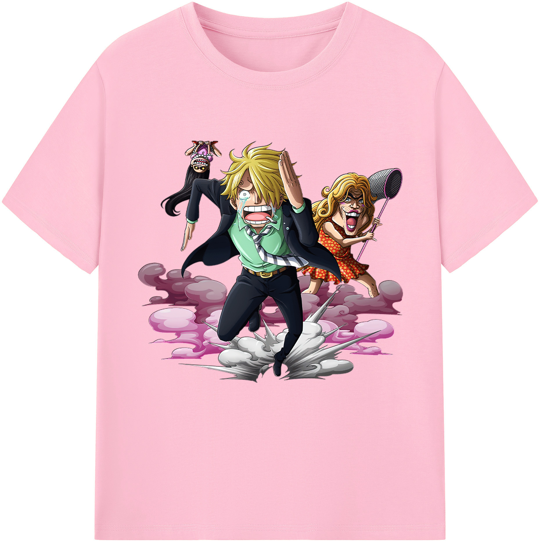 ワンピース サンジ ONE PIECE Sanji 綿100％半袖Tシャツ（フロントプリント）