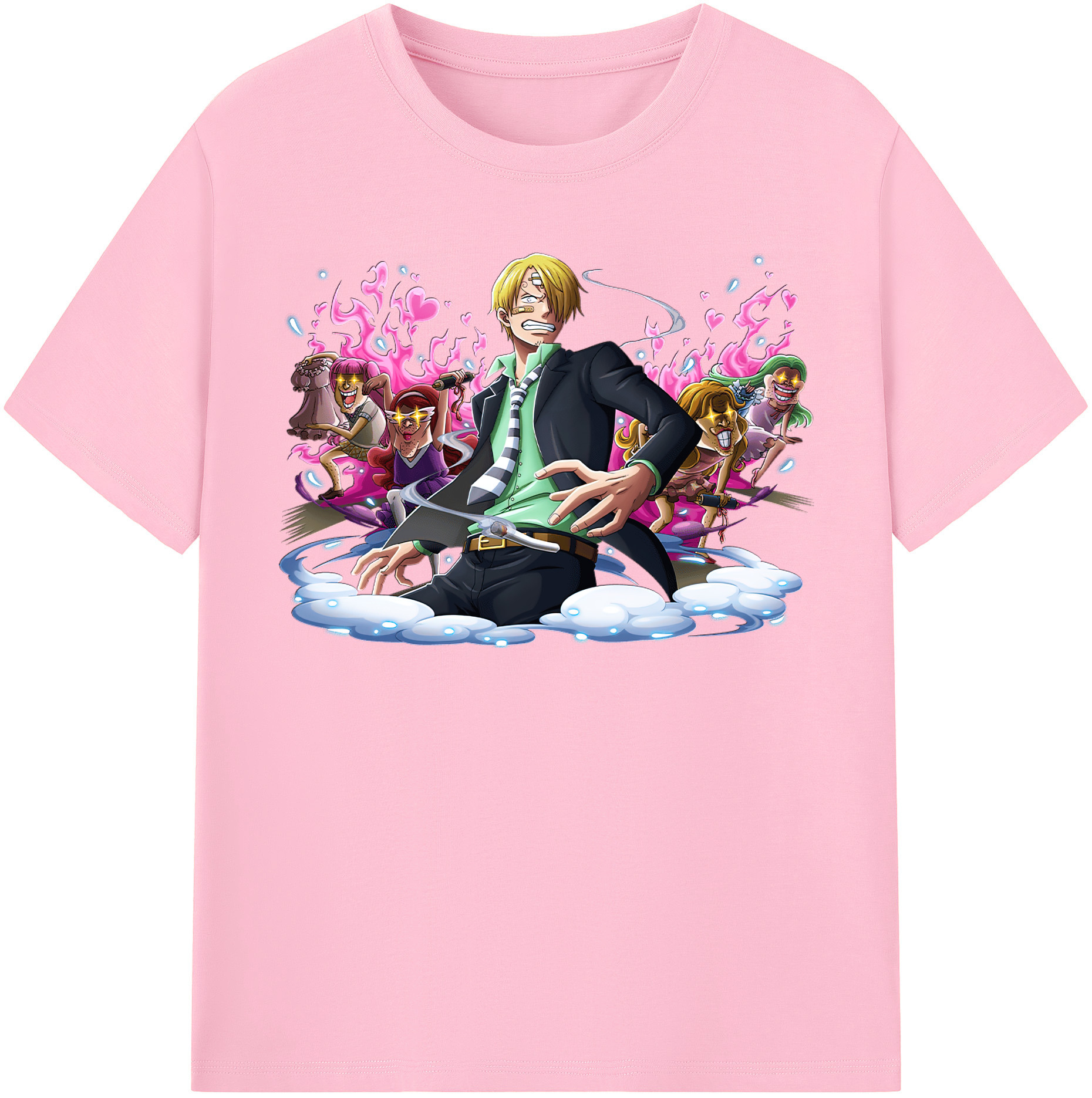 ワンピース サンジ ONE PIECE Sanji 綿100％半袖Tシャツ（フロントプリント）