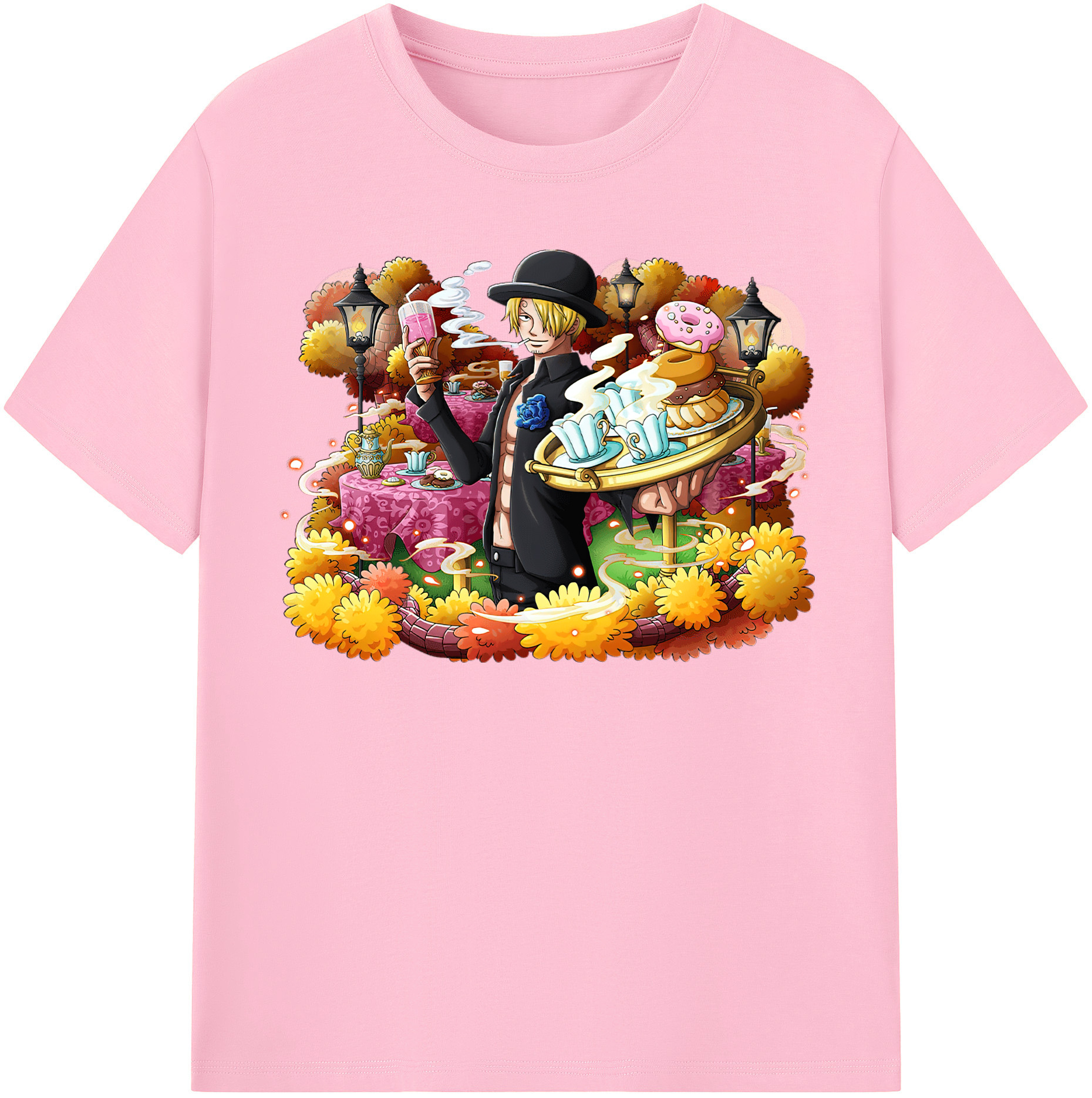 ワンピース サンジ ONE PIECE Sanji 綿100％半袖Tシャツ（フロントプリント）