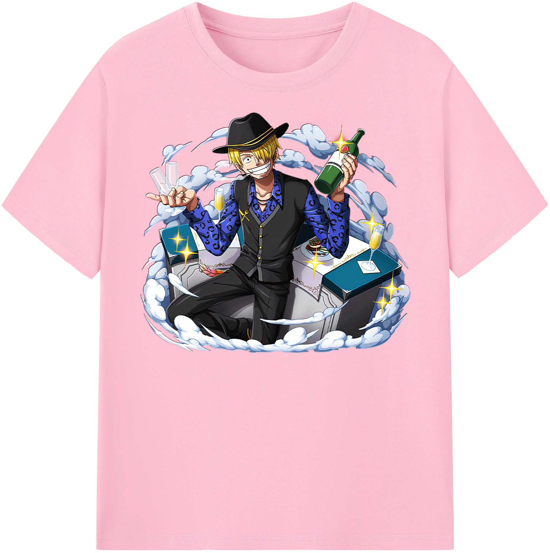 ワンピース サンジ ONE PIECE Sanji 綿100％半袖Tシャツ（フロントプリント）