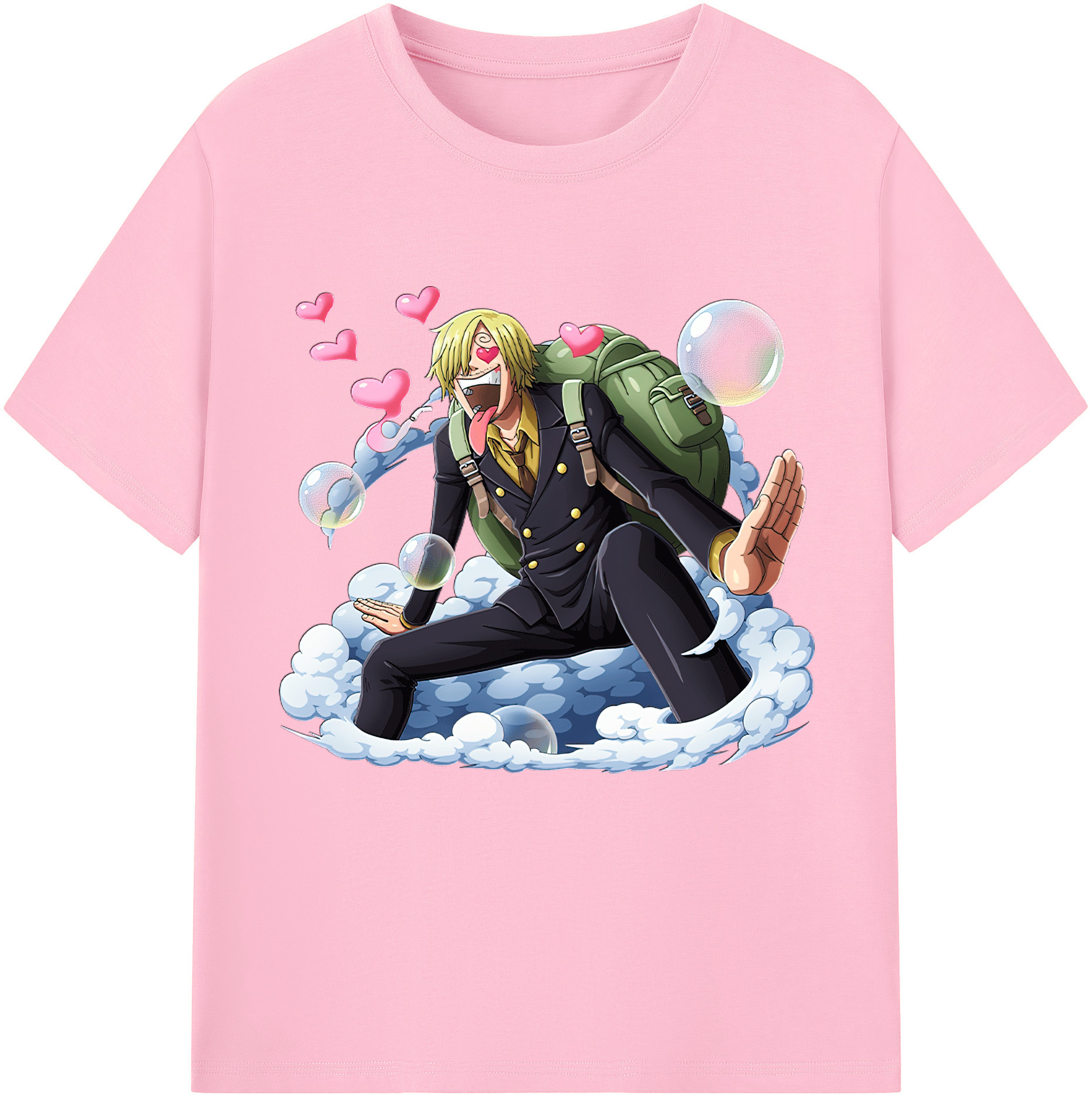 ワンピース サンジ ONE PIECE Sanji 綿100％半袖Tシャツ（フロントプリント）