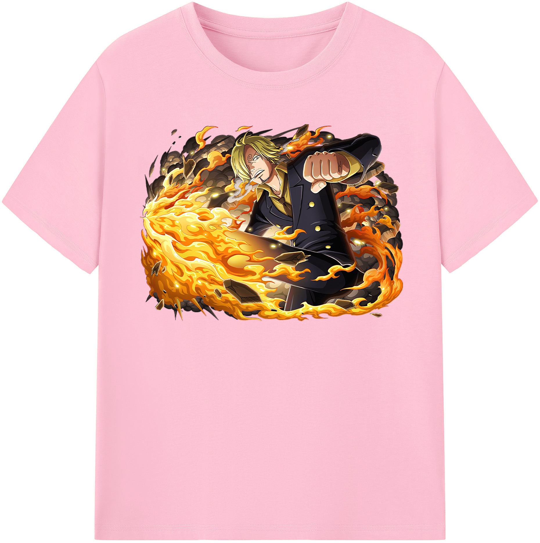 ワンピース サンジ ONE PIECE Sanji 綿100％半袖Tシャツ（フロントプリント）