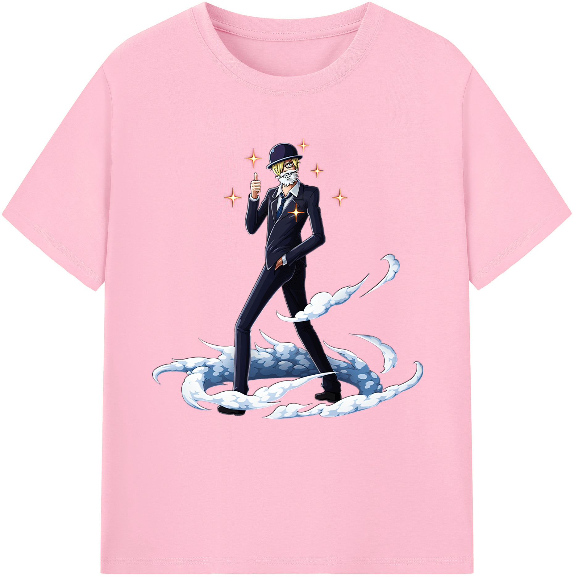 ワンピース サンジ ONE PIECE Sanji 綿100％半袖Tシャツ（フロントプリント）